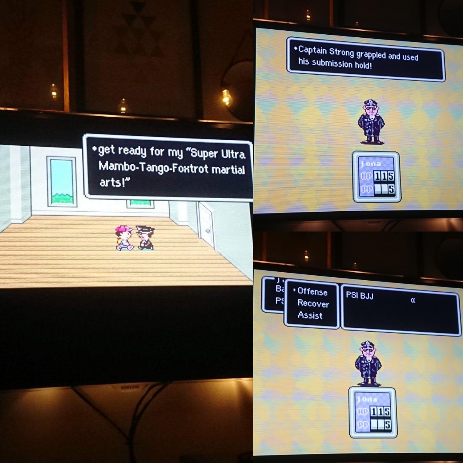 Earthbound for snes doesn't dissapoint. It asked me to name "my
