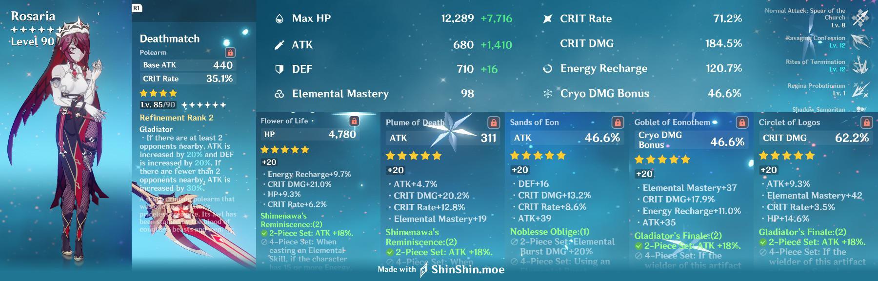 160 best r/rosariamains images on Pholder My ReverseMelt DPS Rosaria