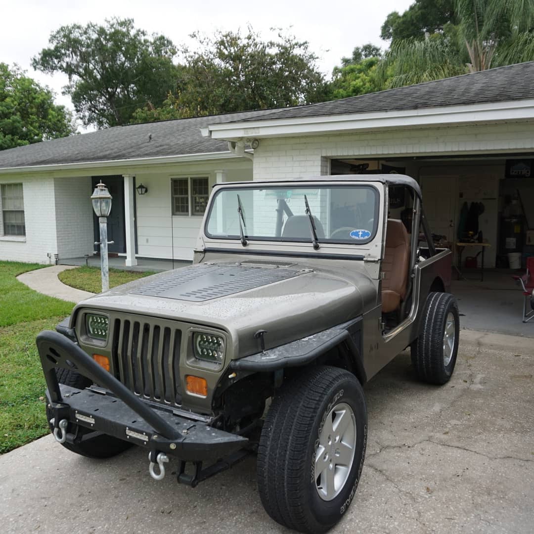 Here's my finished product. 1990 jeep yj. My first paint job as well