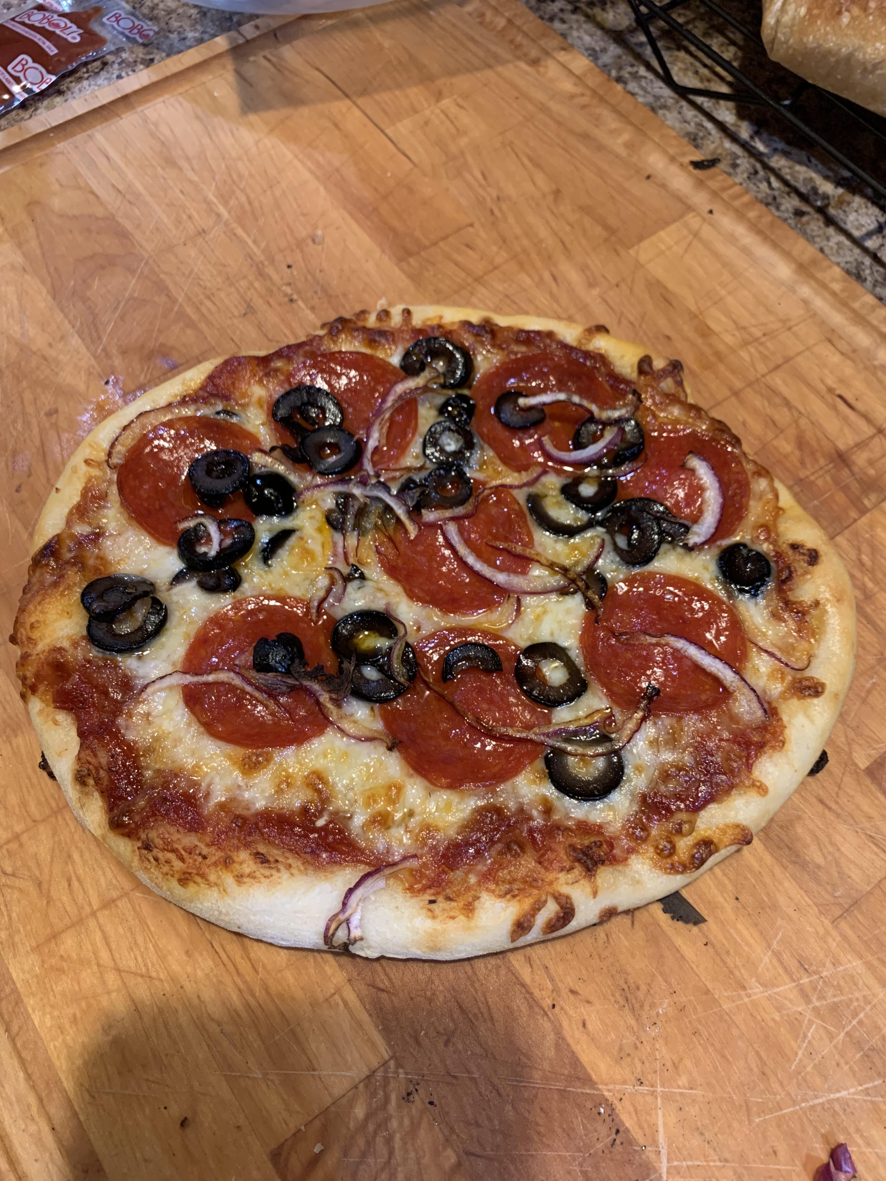 New Year Eve pizza for me and my girls. Remember if the