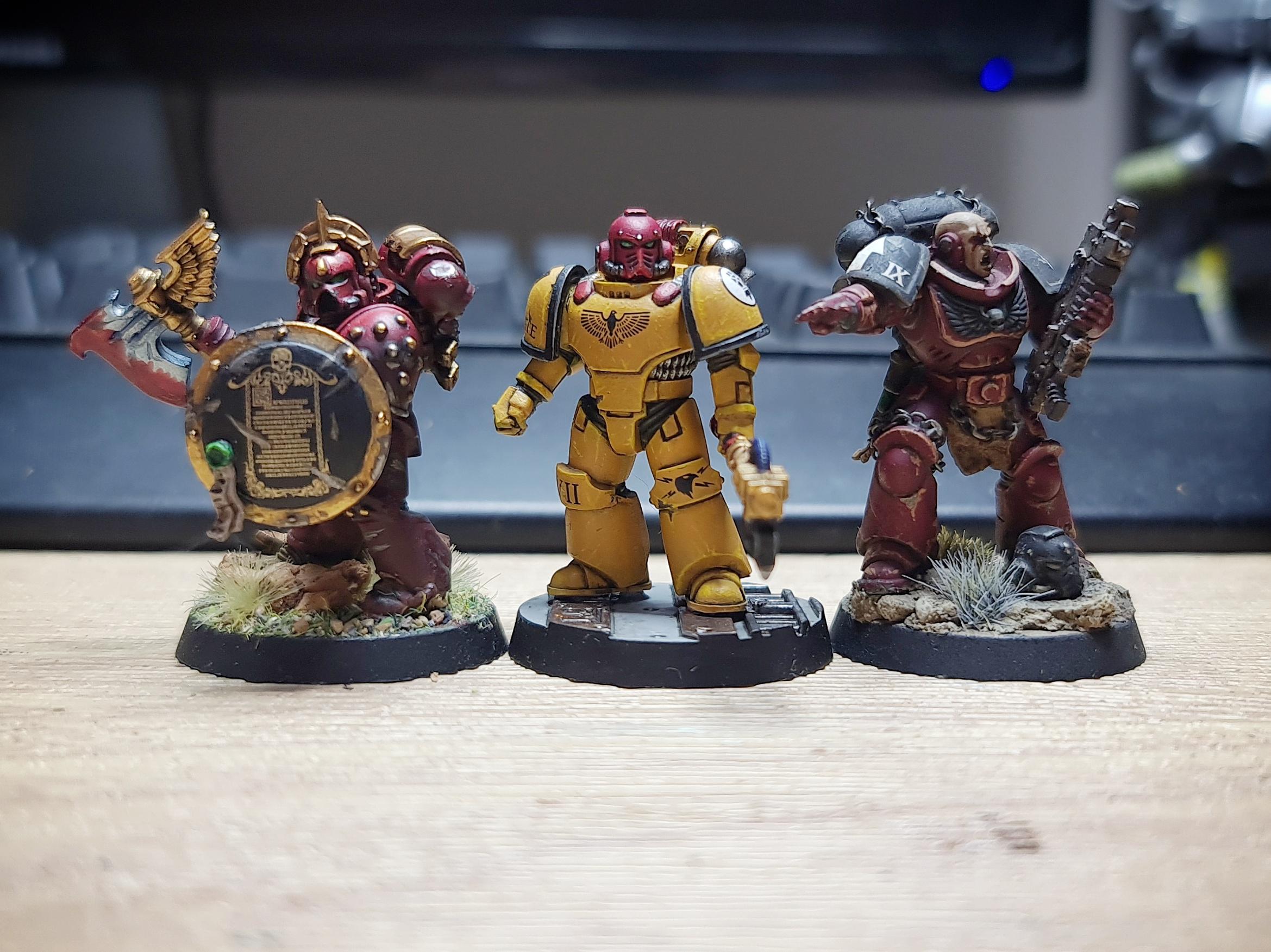 For this folks out there looking for a scale comparison of First Born, Primaris and Tortuga Bay