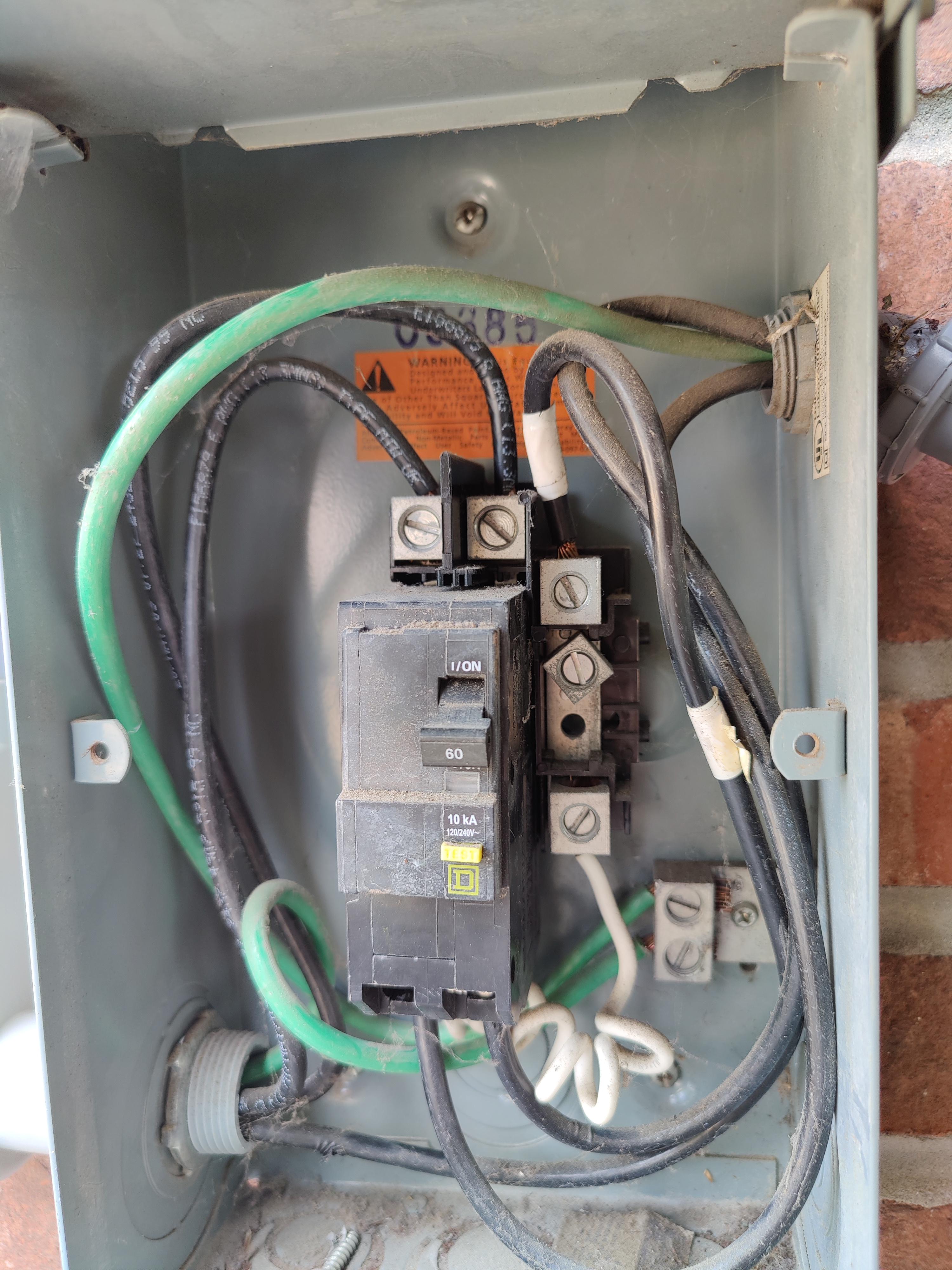 Hot Tub GFCI. So I have a 4 wire in and 3 wire out. Running a ground to