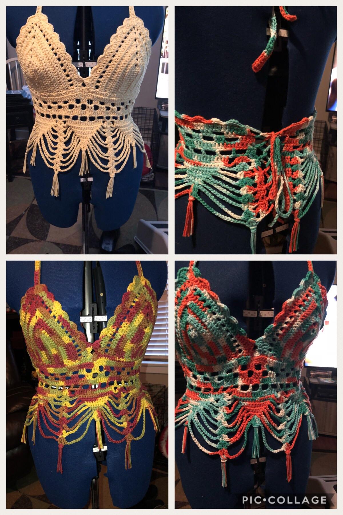 Crochet Festival Tops I made crochet