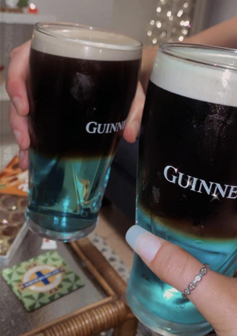 Can we do drinks? If we can this one should win. Guinness and blue wicked. They should be locked