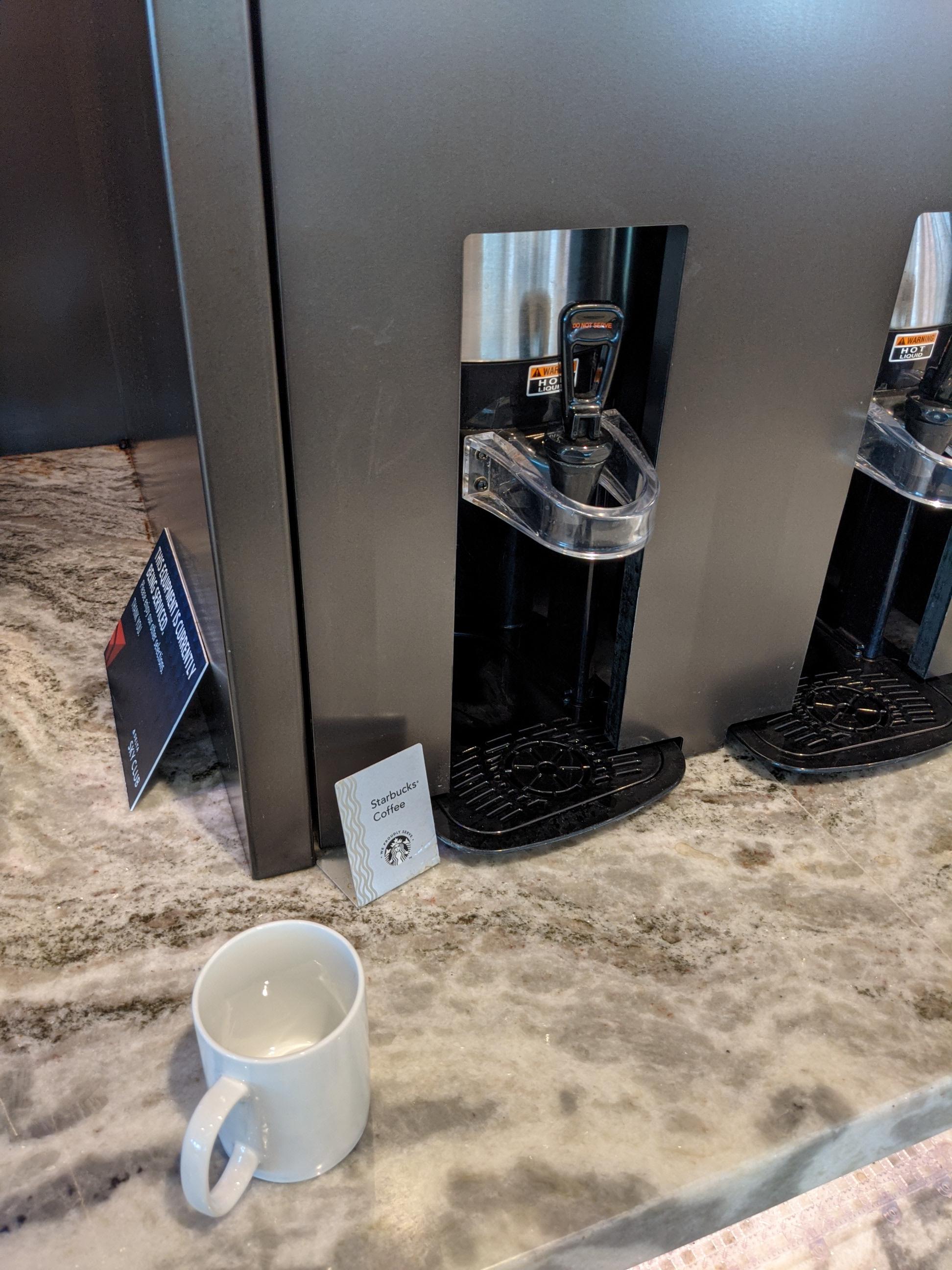 Busy morning at SLC, Starbucks lines are 30 deep, used a choice benefit