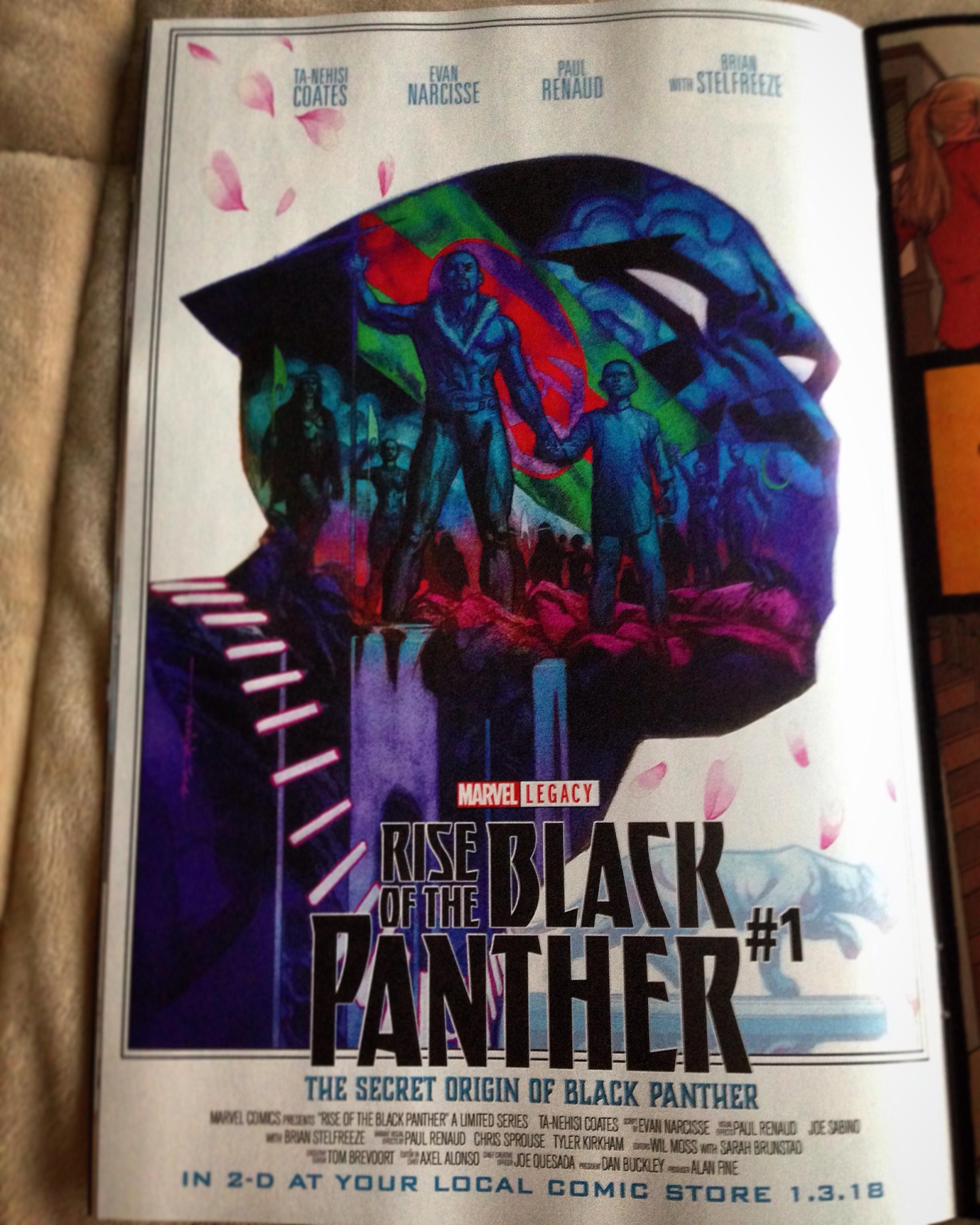 Black Panther origin series ad in this week's Marvel titles is pretty
