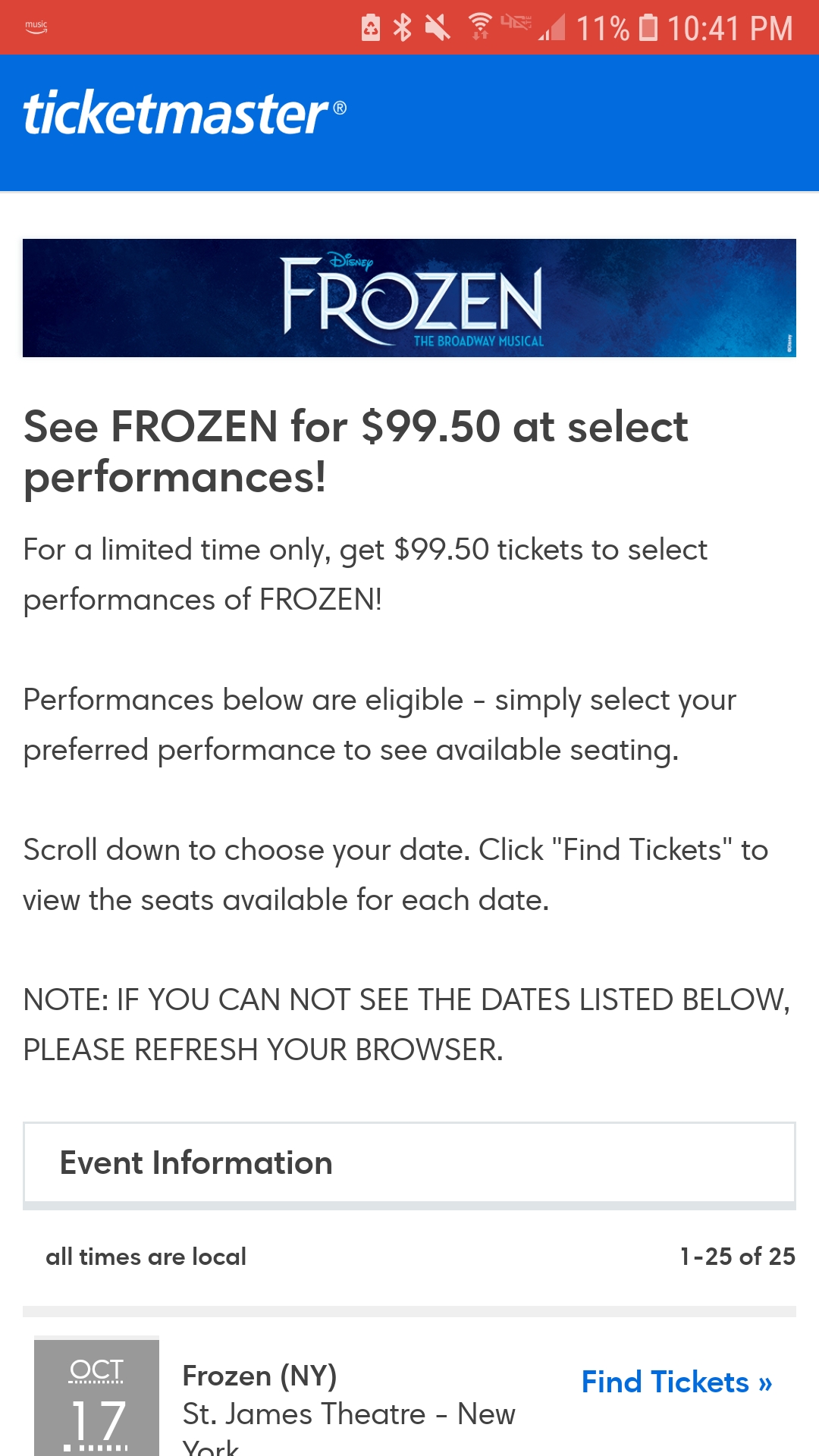 PSA Frozen Discount r/Broadway
