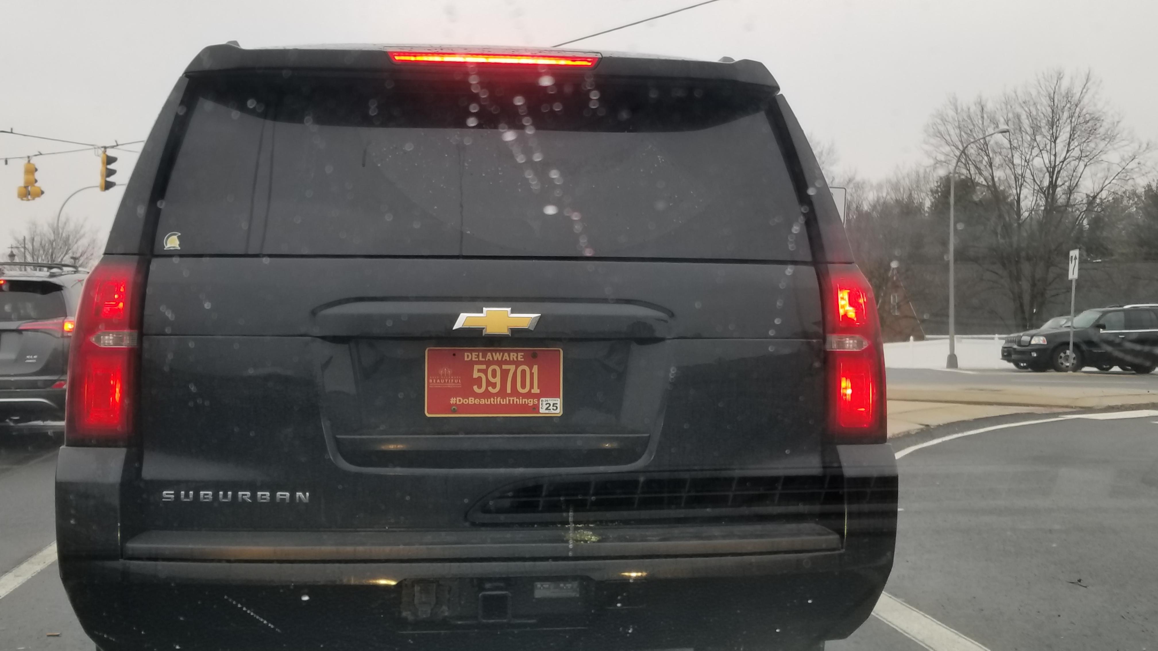 First time seeing this new Delaware plate. Interesting color Delaware