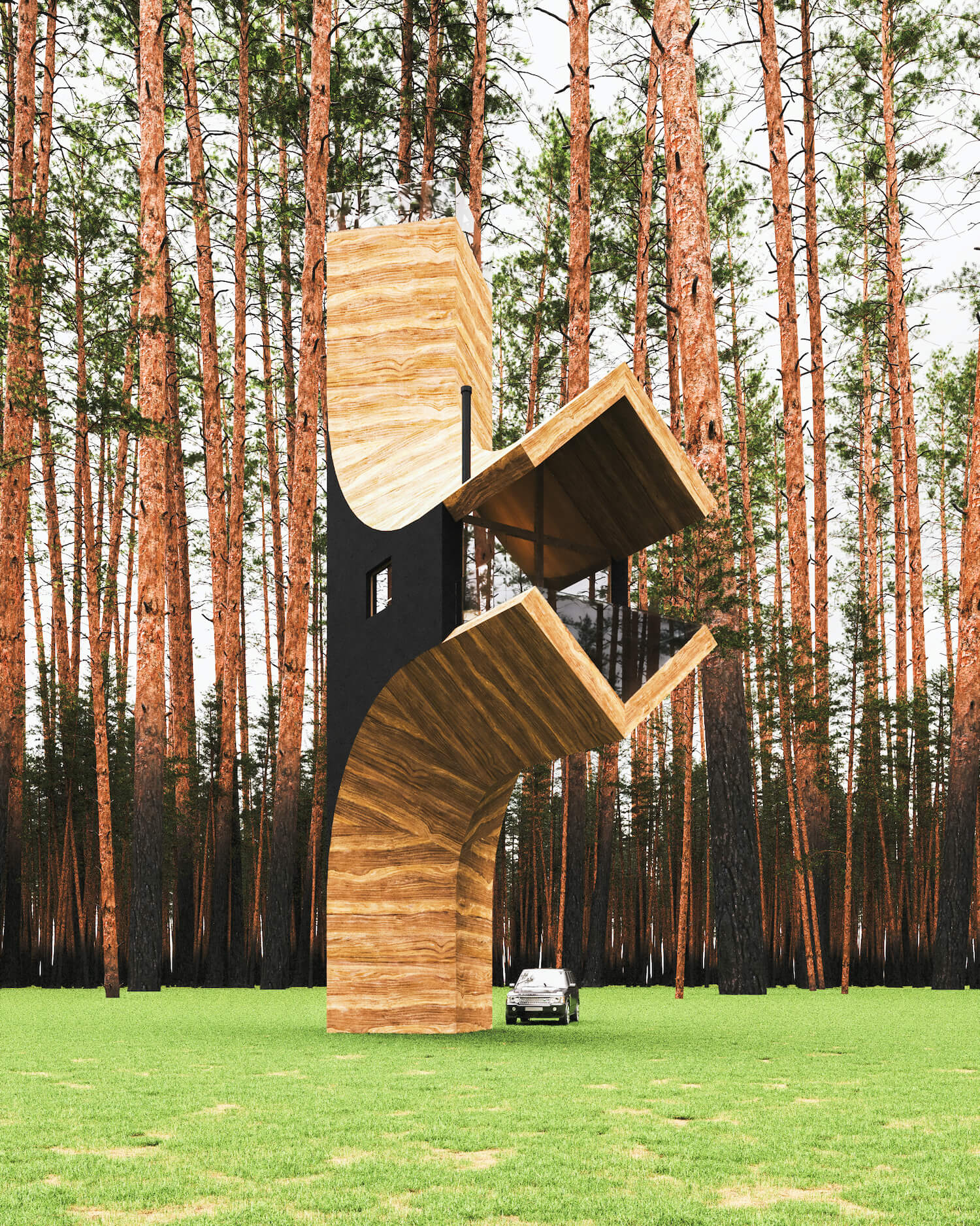 Branch House in Athena, Florida Concept Design by Milad Eshtiyaghi