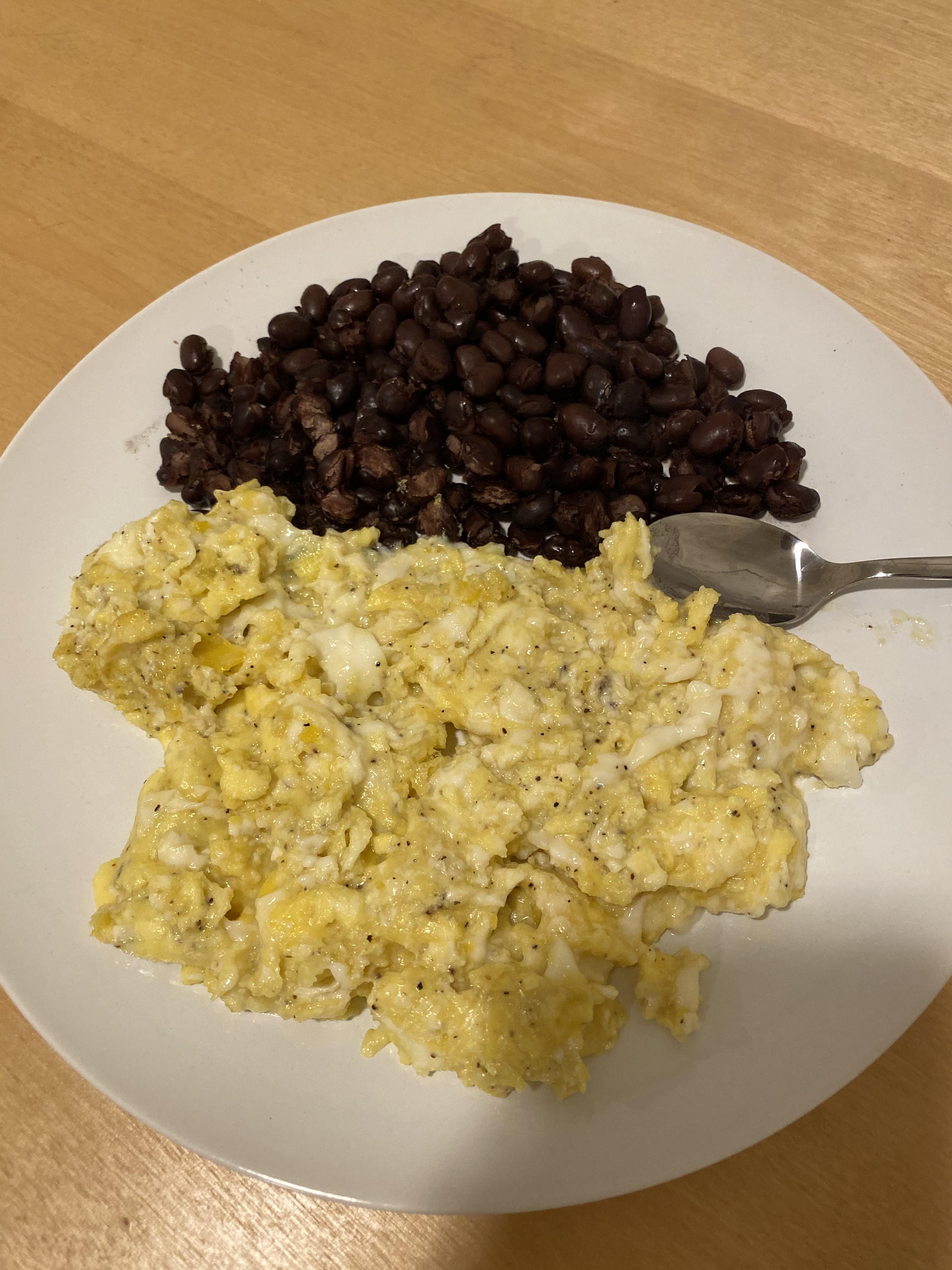 Simple PostWorkout Meal 4 Large Eggs, Scrambled (280 cals) + about 1