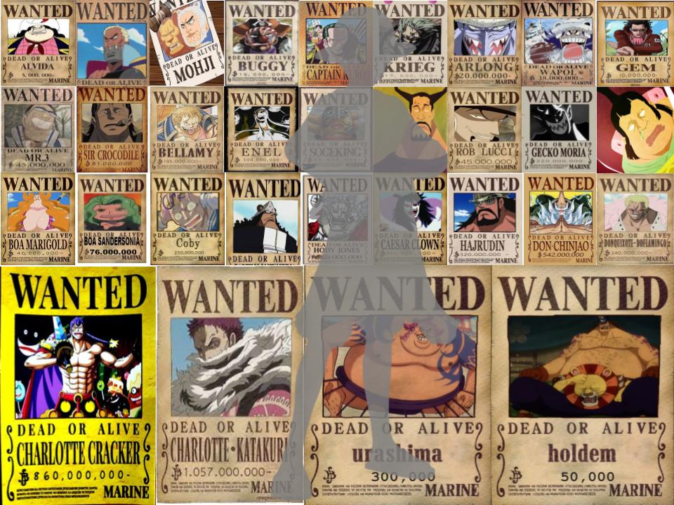 One Piece Characters Bounty