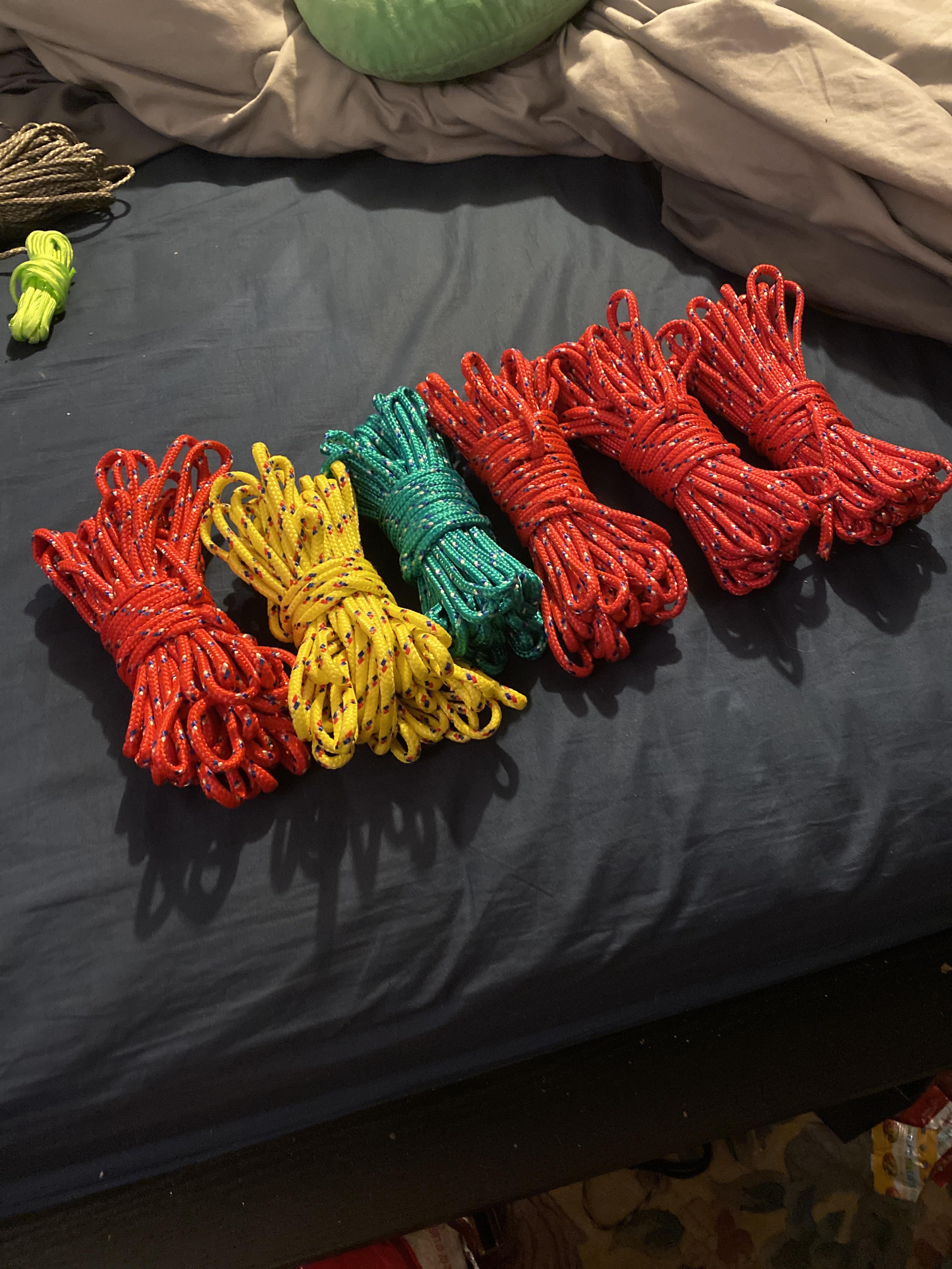 Dollar Store Paracord, 240 feet for 6. First thoughts are it feels