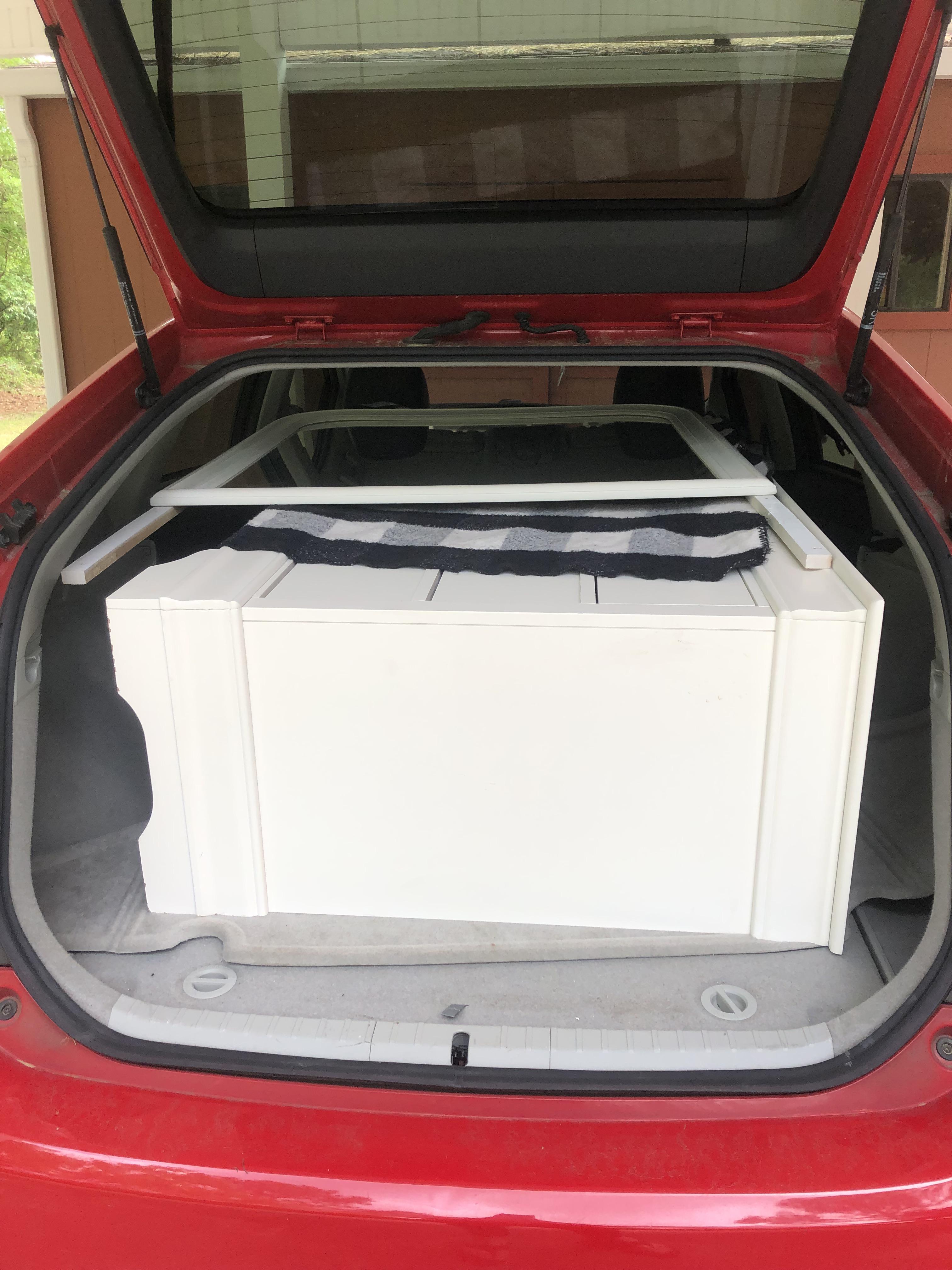Proud prius owner moment! Fit a full size dresser and mirror in the