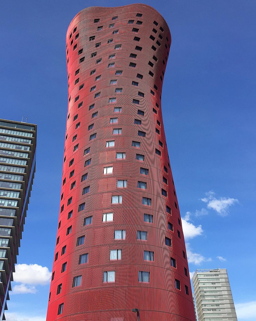 The Hotel Porta Fira in Barcelona, Spain by architect Toyo Ito (2010