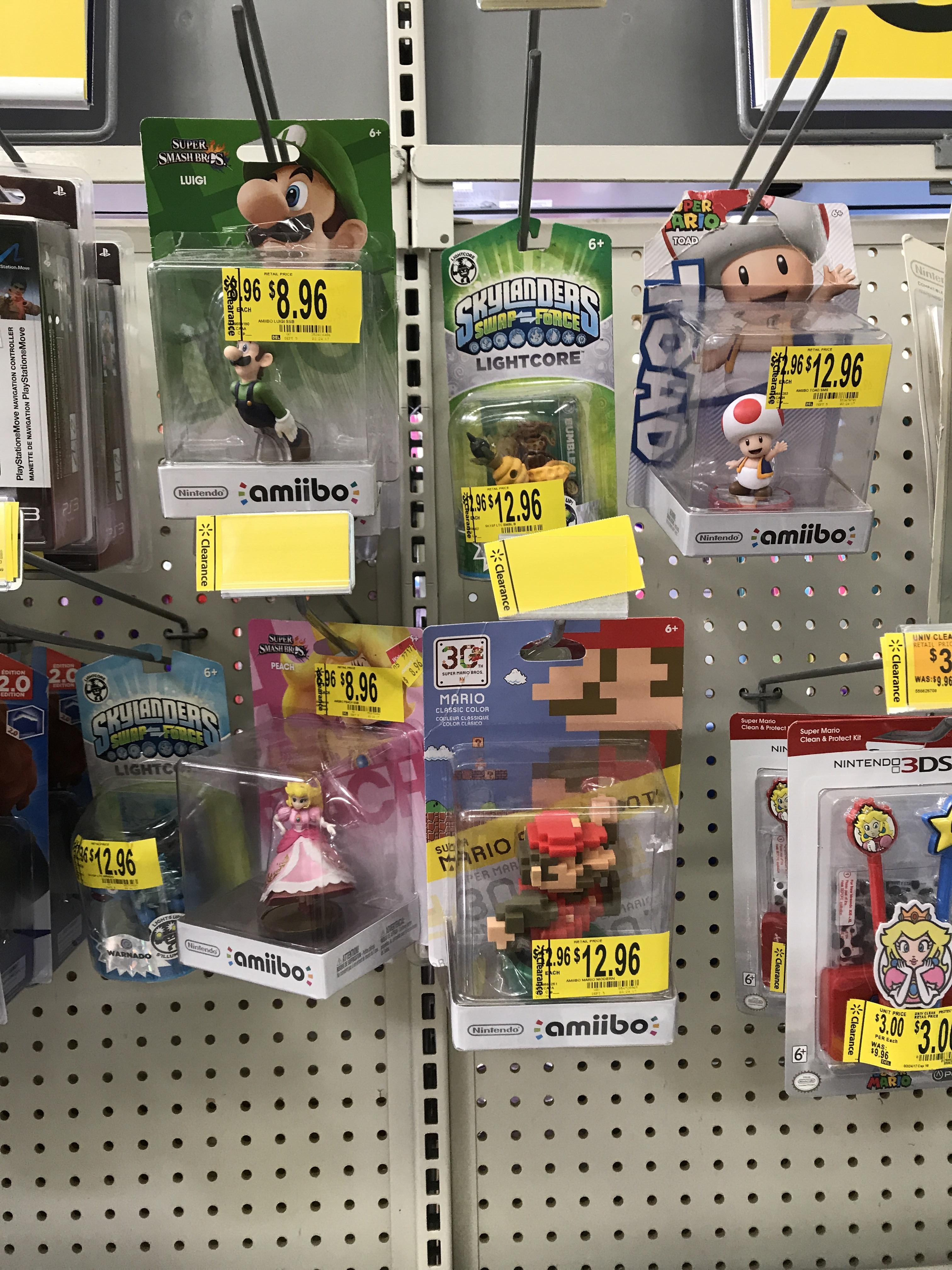 Clearance at Walmart including SSM peach and Luigi, and finally