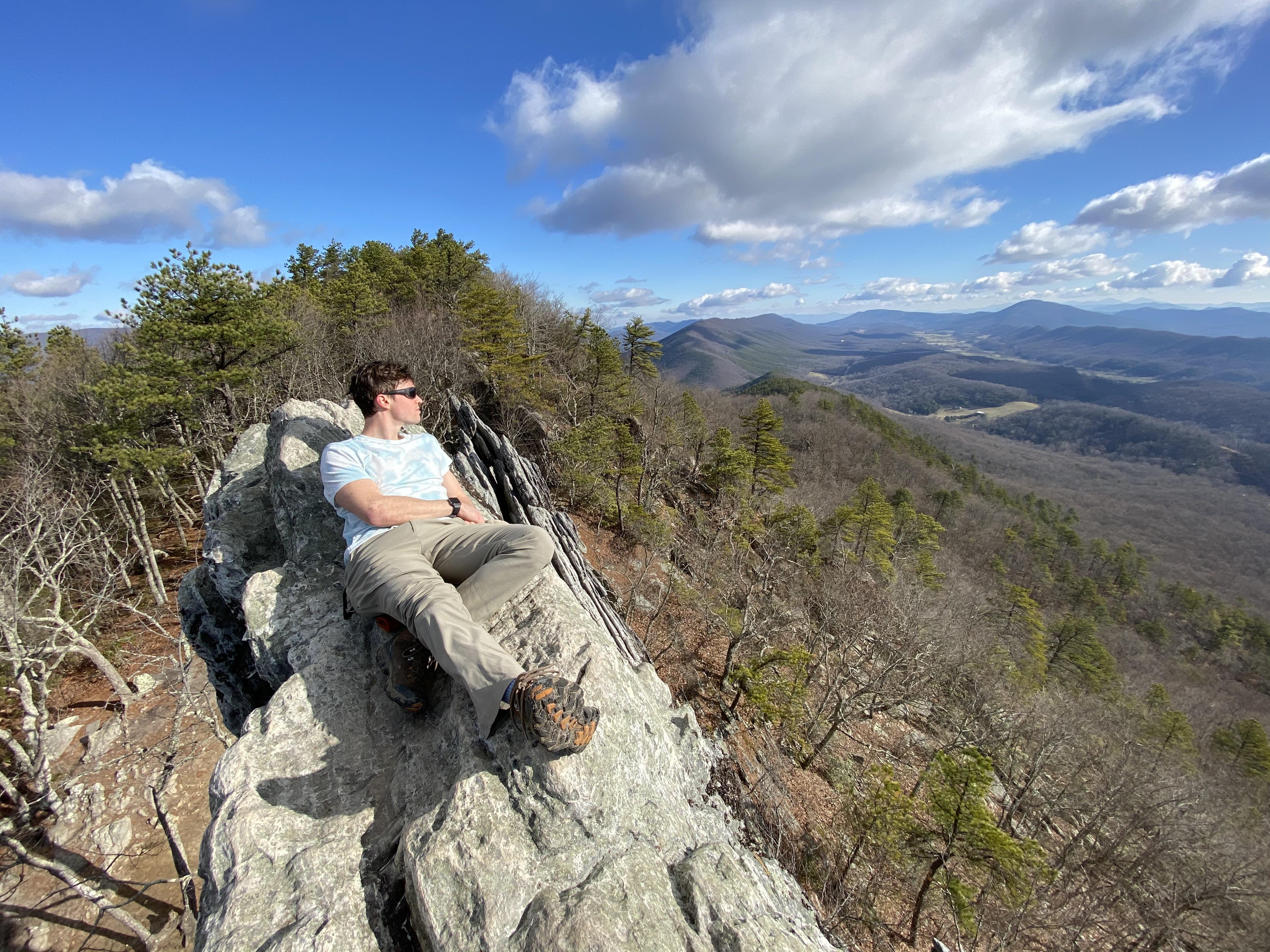 Taking in the view at Dragon’s Tooth viewpoint, Virginia r/camping