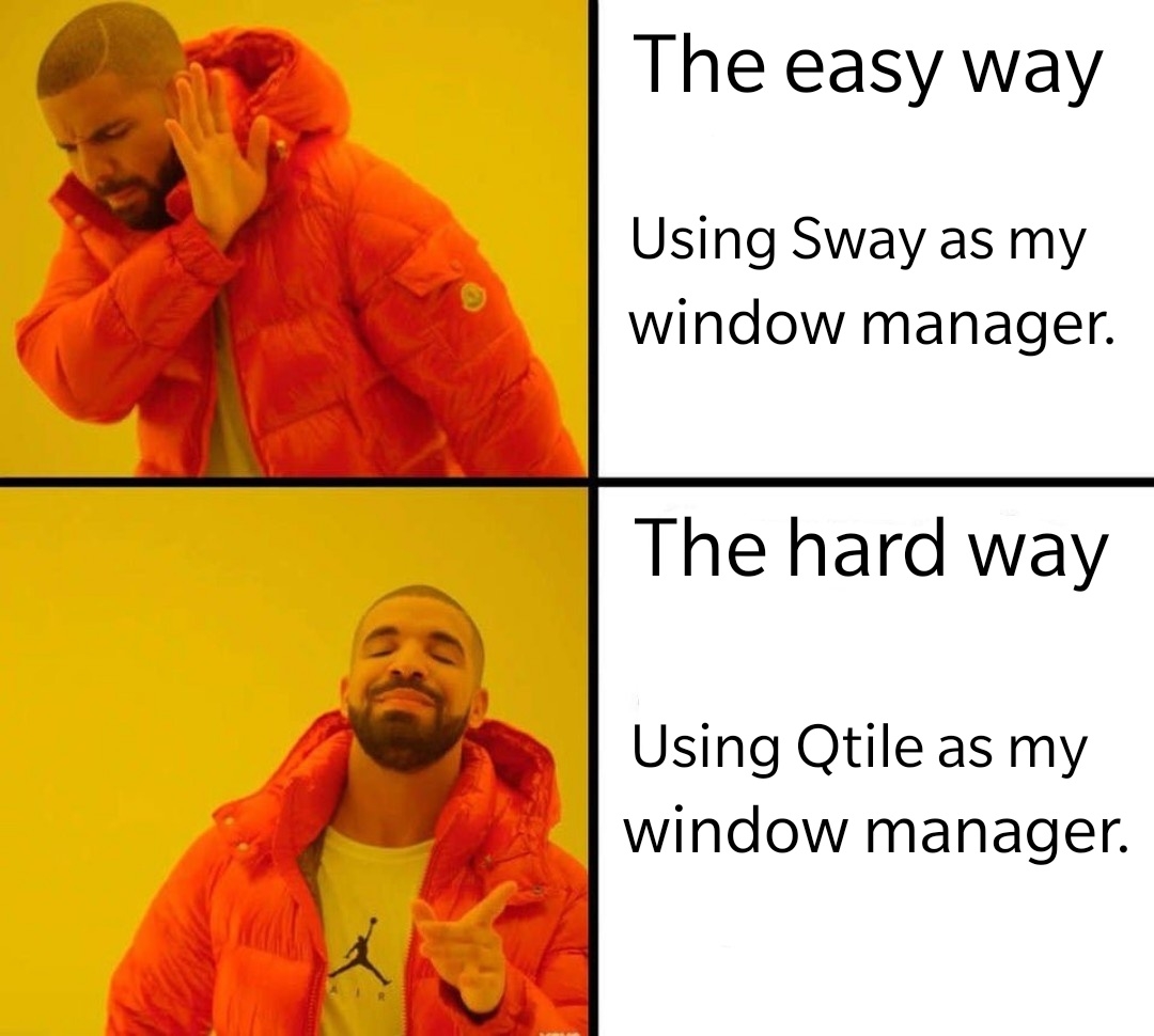 [ Wayland ] The easy way vs the hard way r/qtile