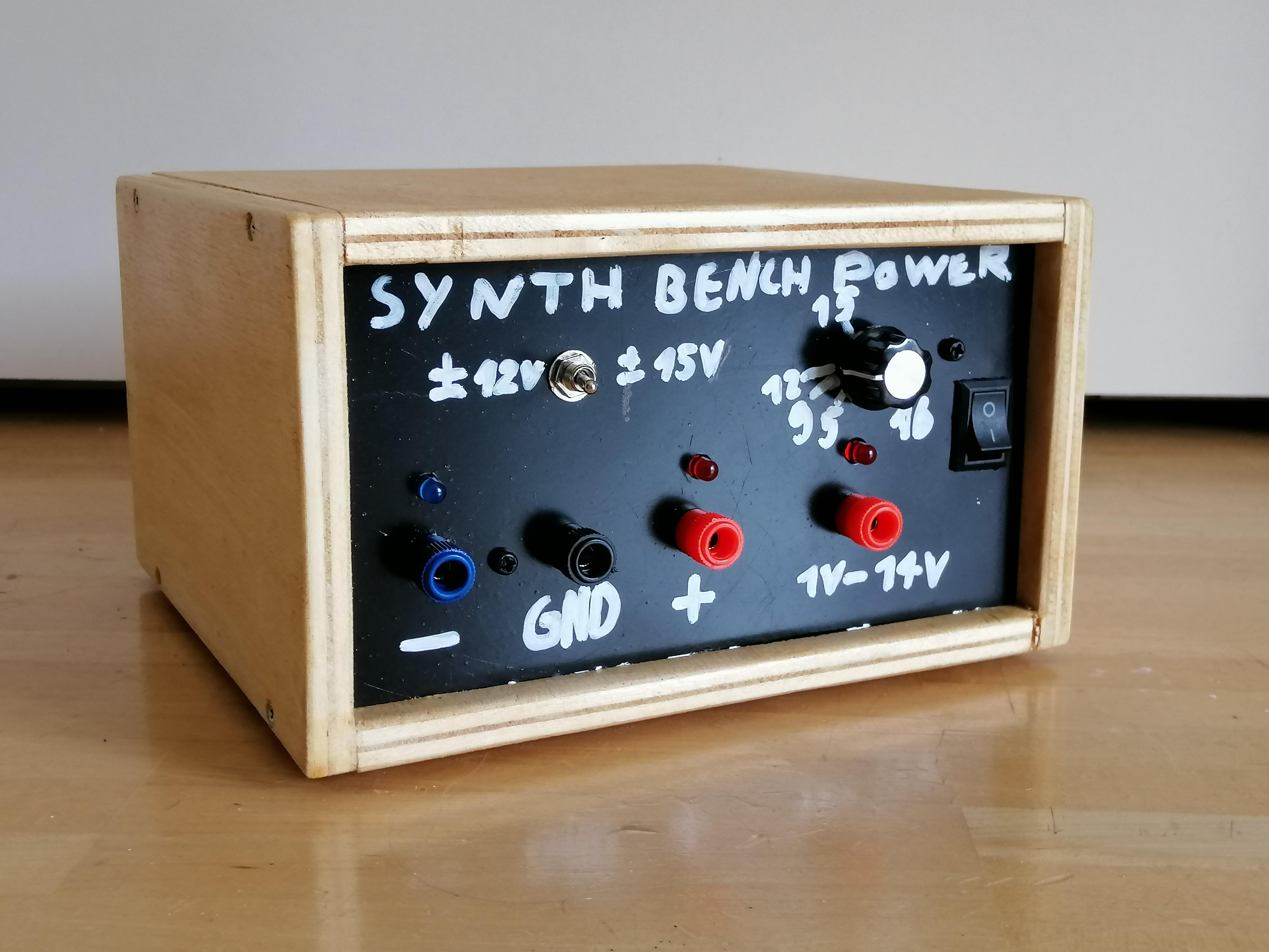 made myself bench power supply for prototyping synth modules based on the lm317 regulator r