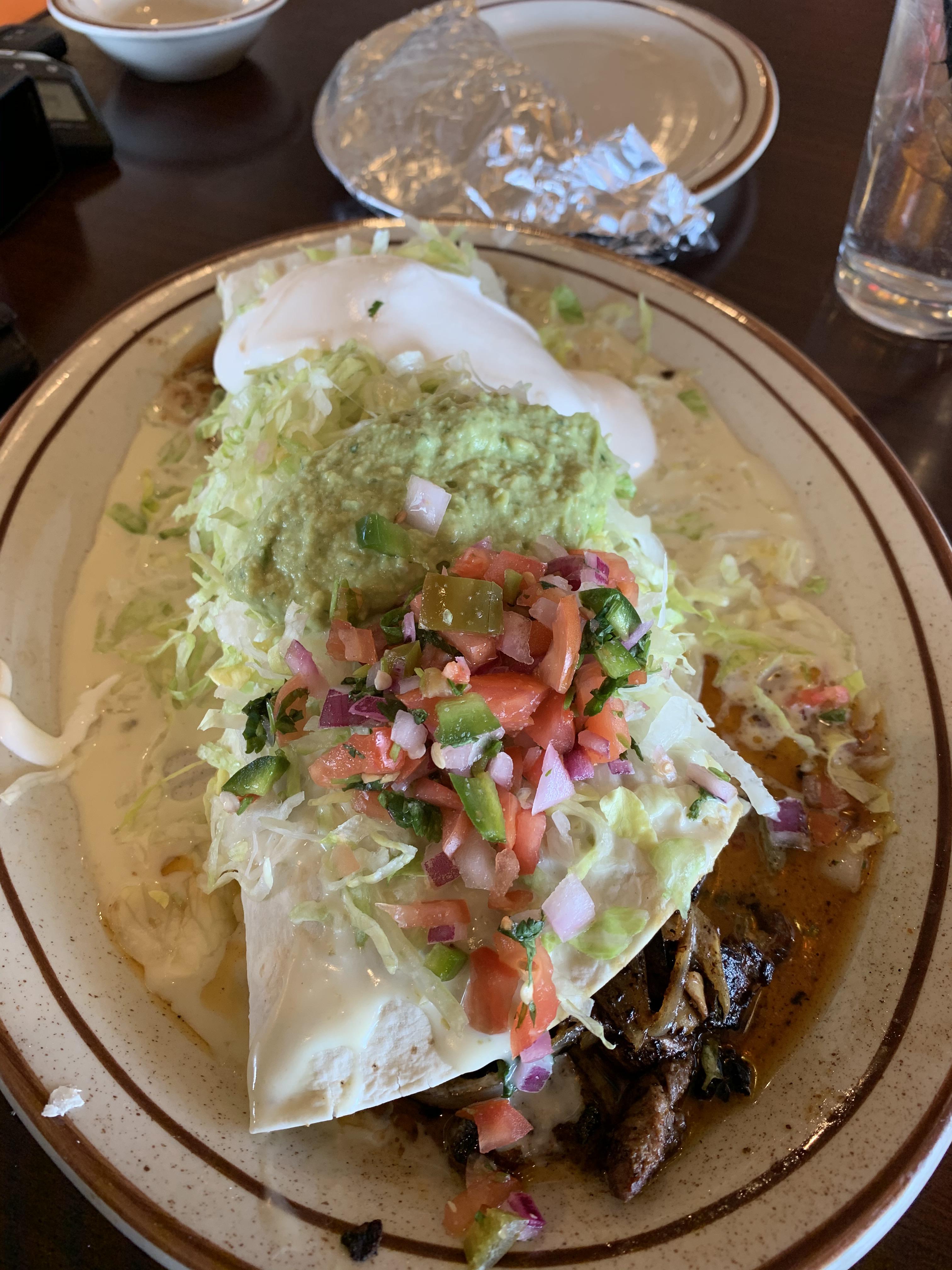 Steak burrito Californiano from Casa Mexico Restaurant here in Fargo