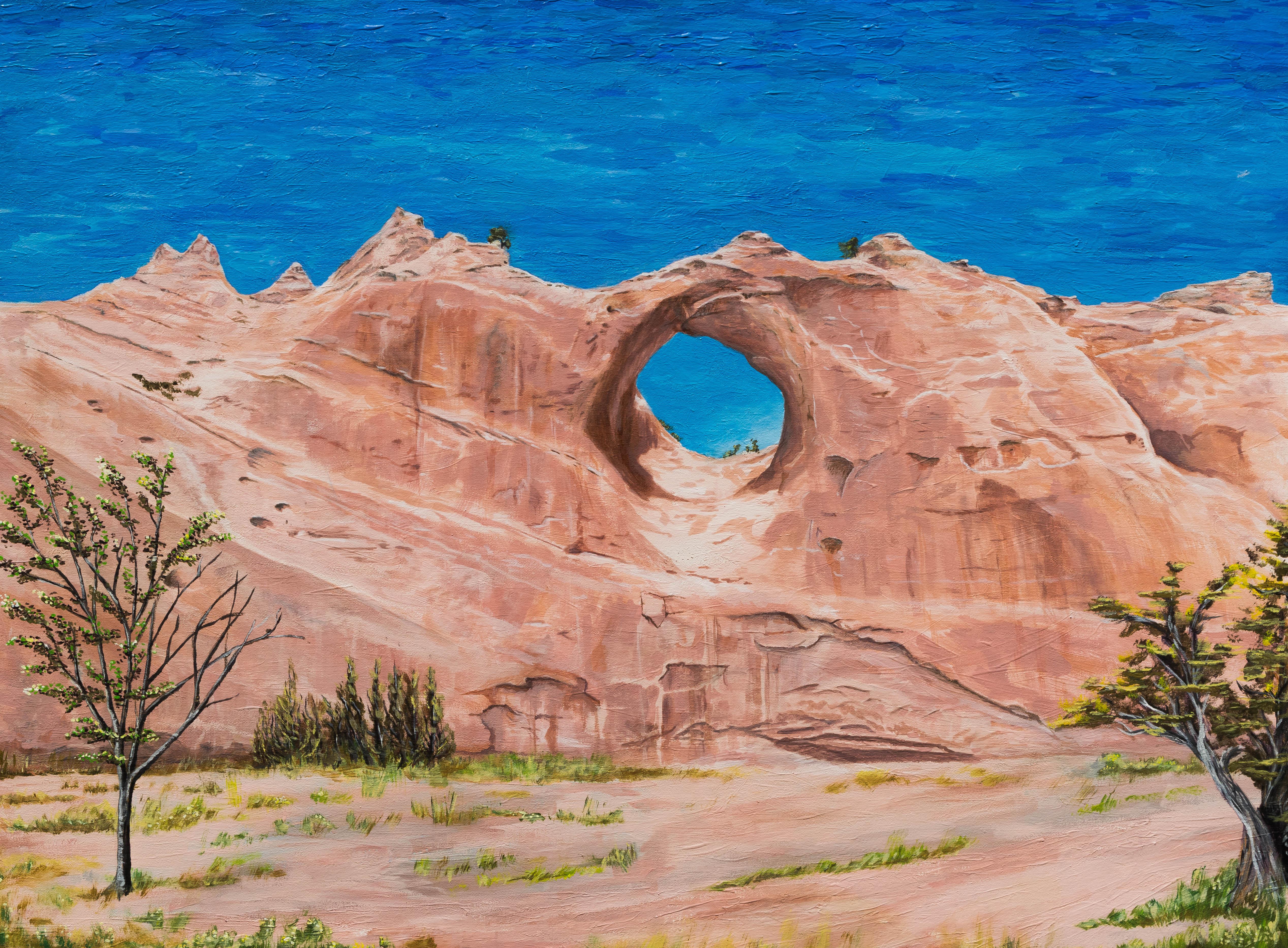Window Rock Acrylic on canvas 30" x 36" r/painting
