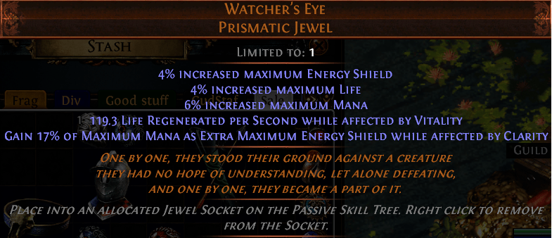 Just got this watcher's eye, anyone knows the value of