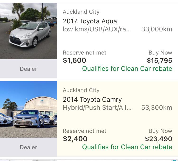 Hey Trademe car dealers, can you stop listing cars that are not even close to the reserve price