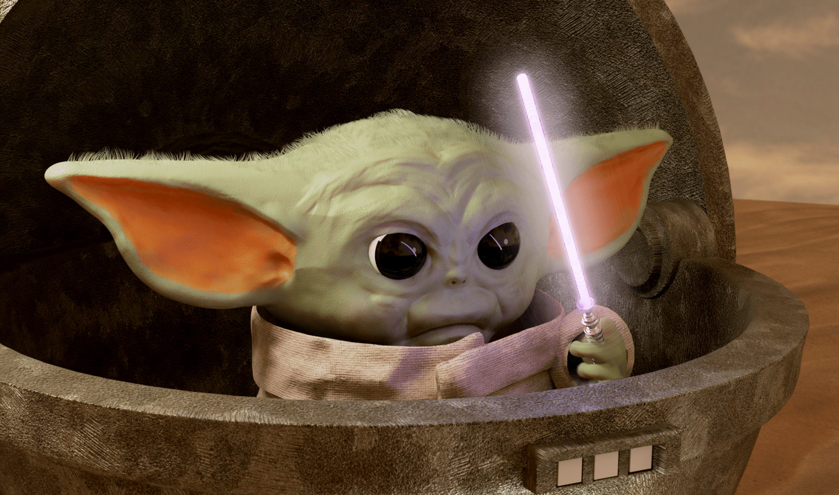 My attempt at Baby Yoda r/blender