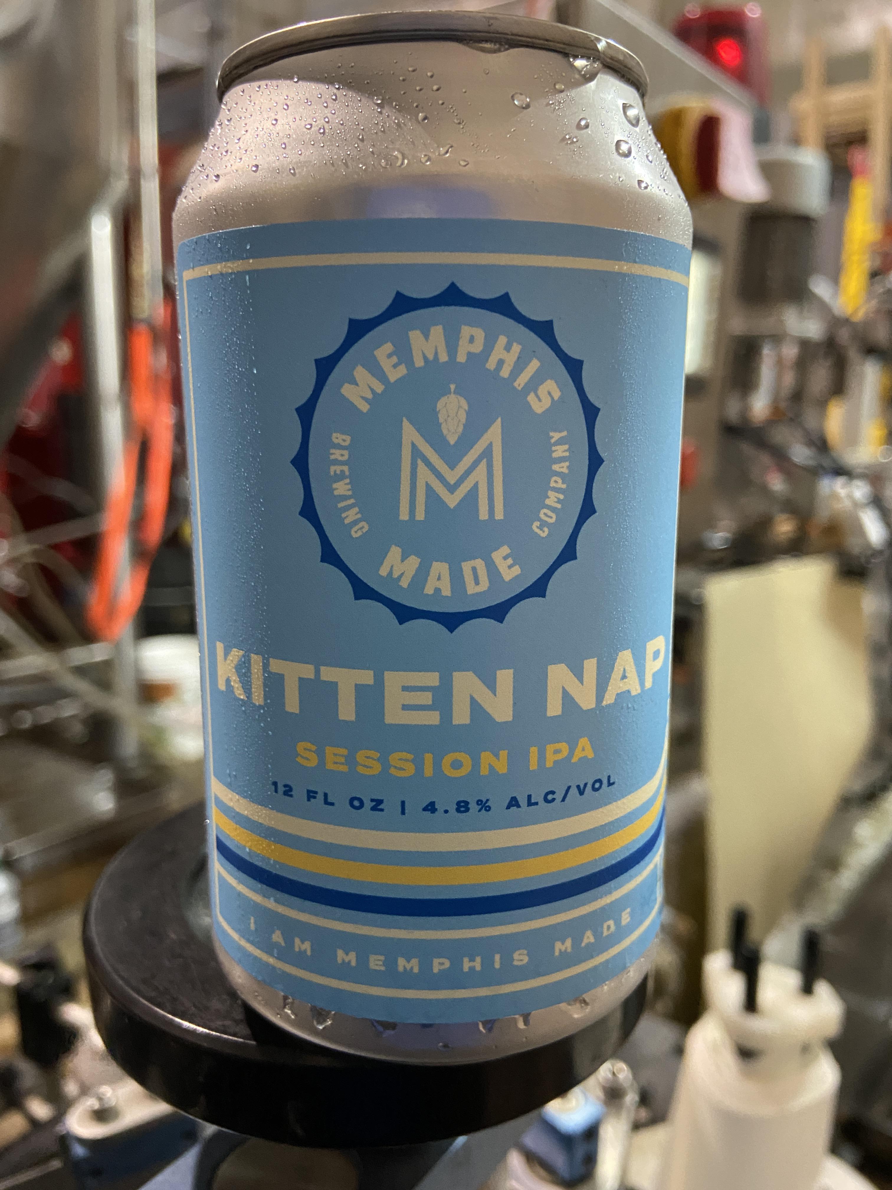 Memphis Made Kitten Nap Session IPA fresh off the canning line coming