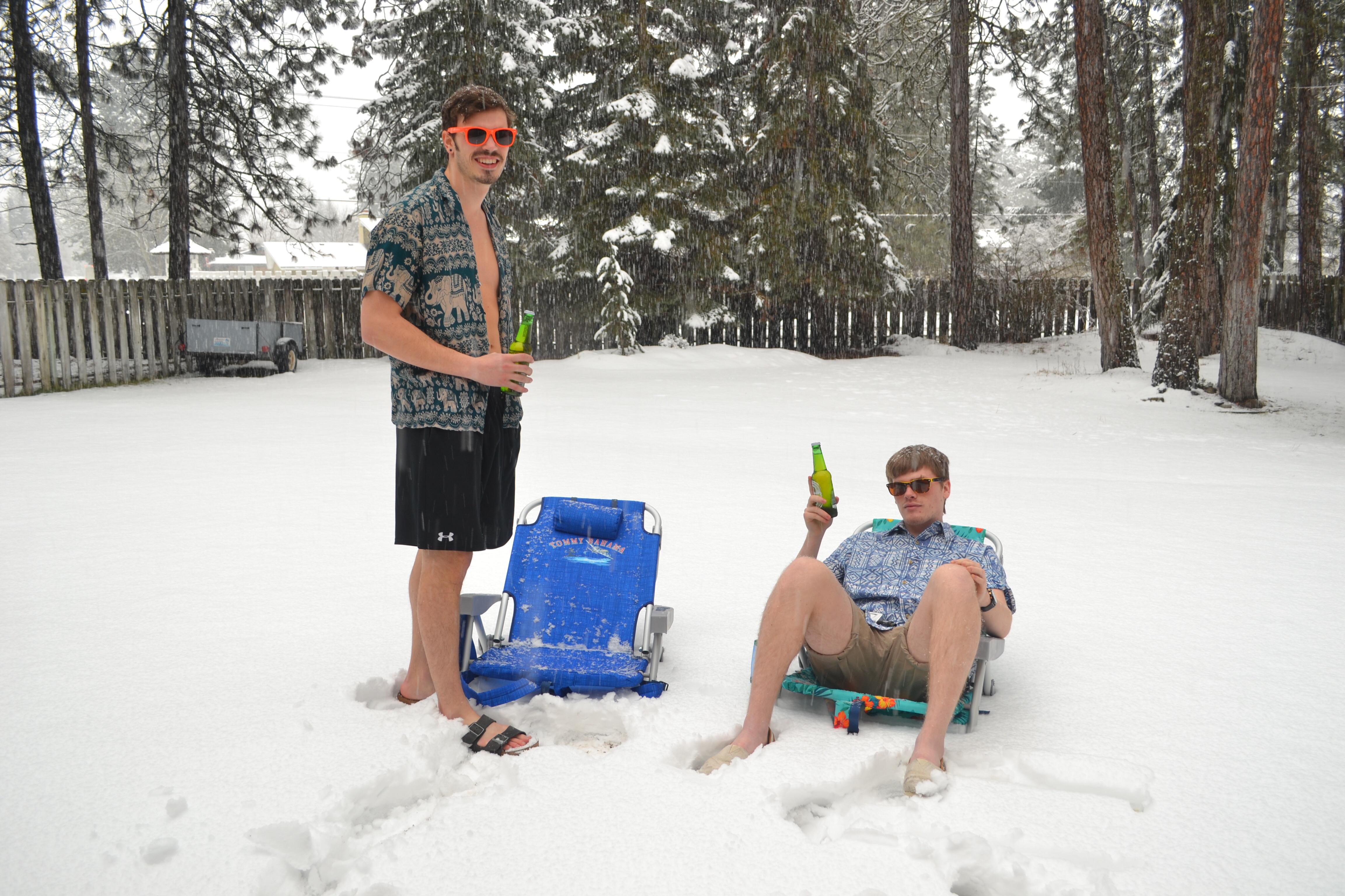 The family went to Maui, but my brother and I had to stay home for