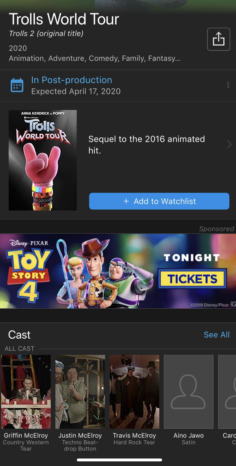 IMDB lists the Brothers on the casting of Trolls World
