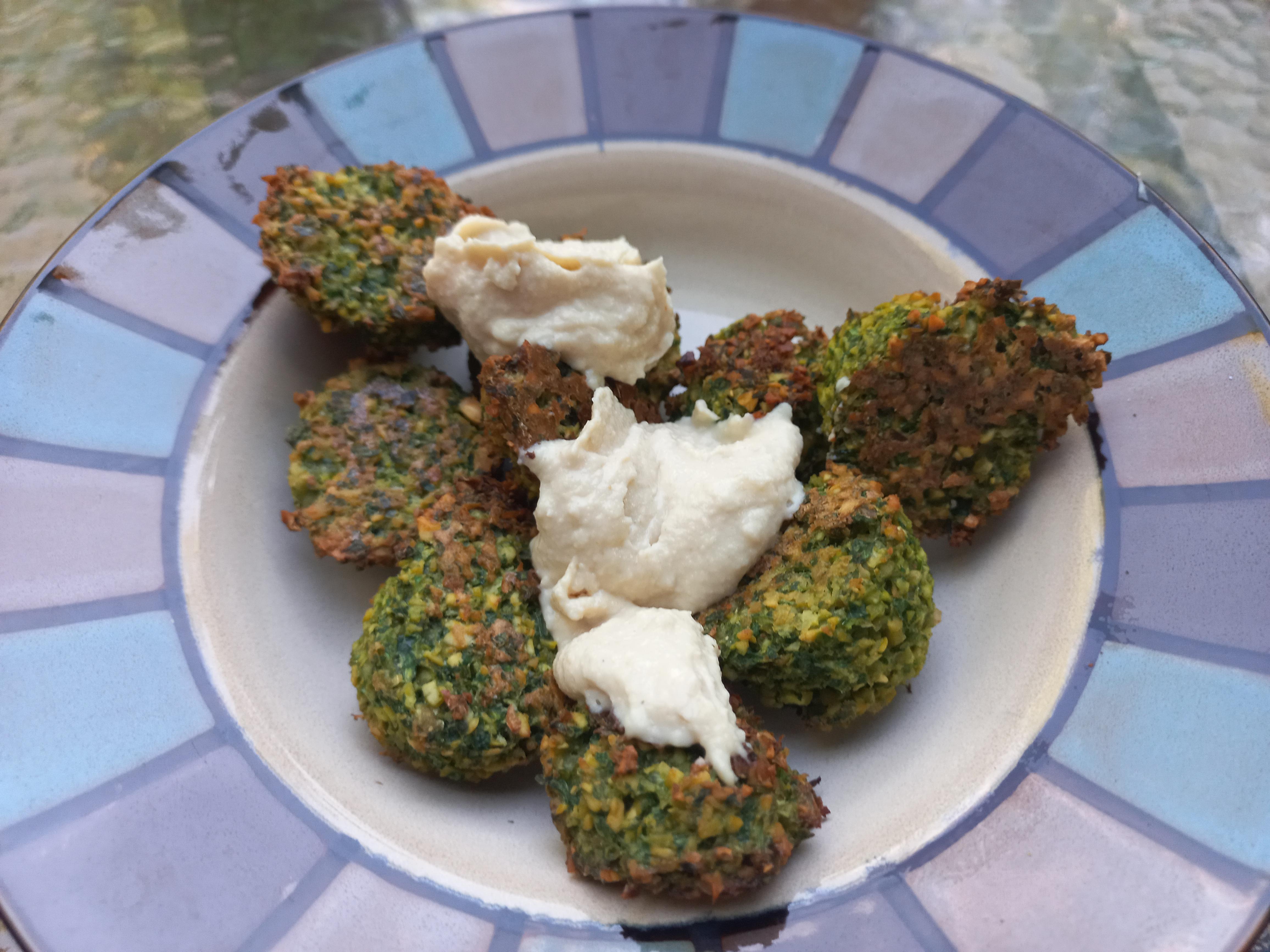 Falafels and tahini sauce. The two ingredients that may be against the