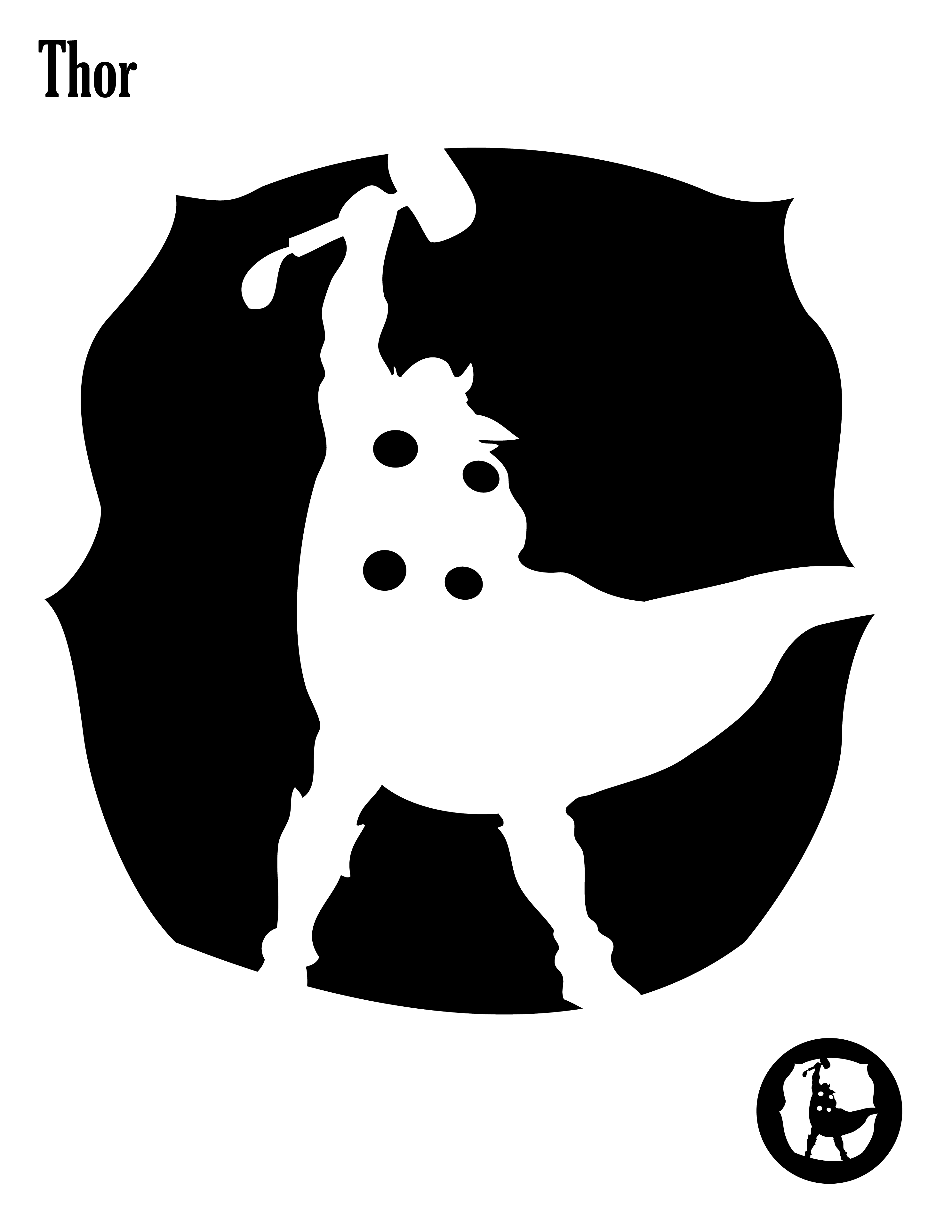 Marvel Avengers Thor (Pumpkin Stencil Pumpkin Pattern Pumpkin