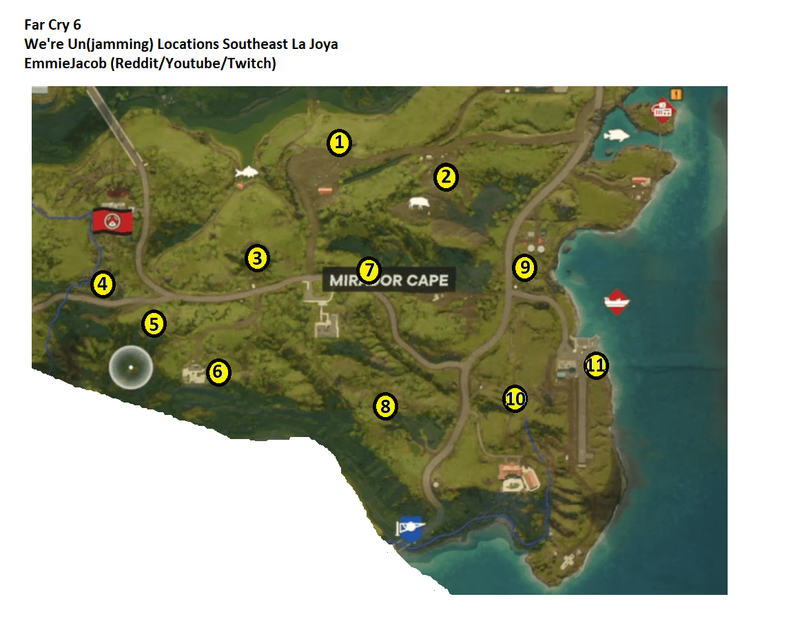 Far Cry 6 We're Un(jammin') La Joya Jammer Locations Map r/farcry