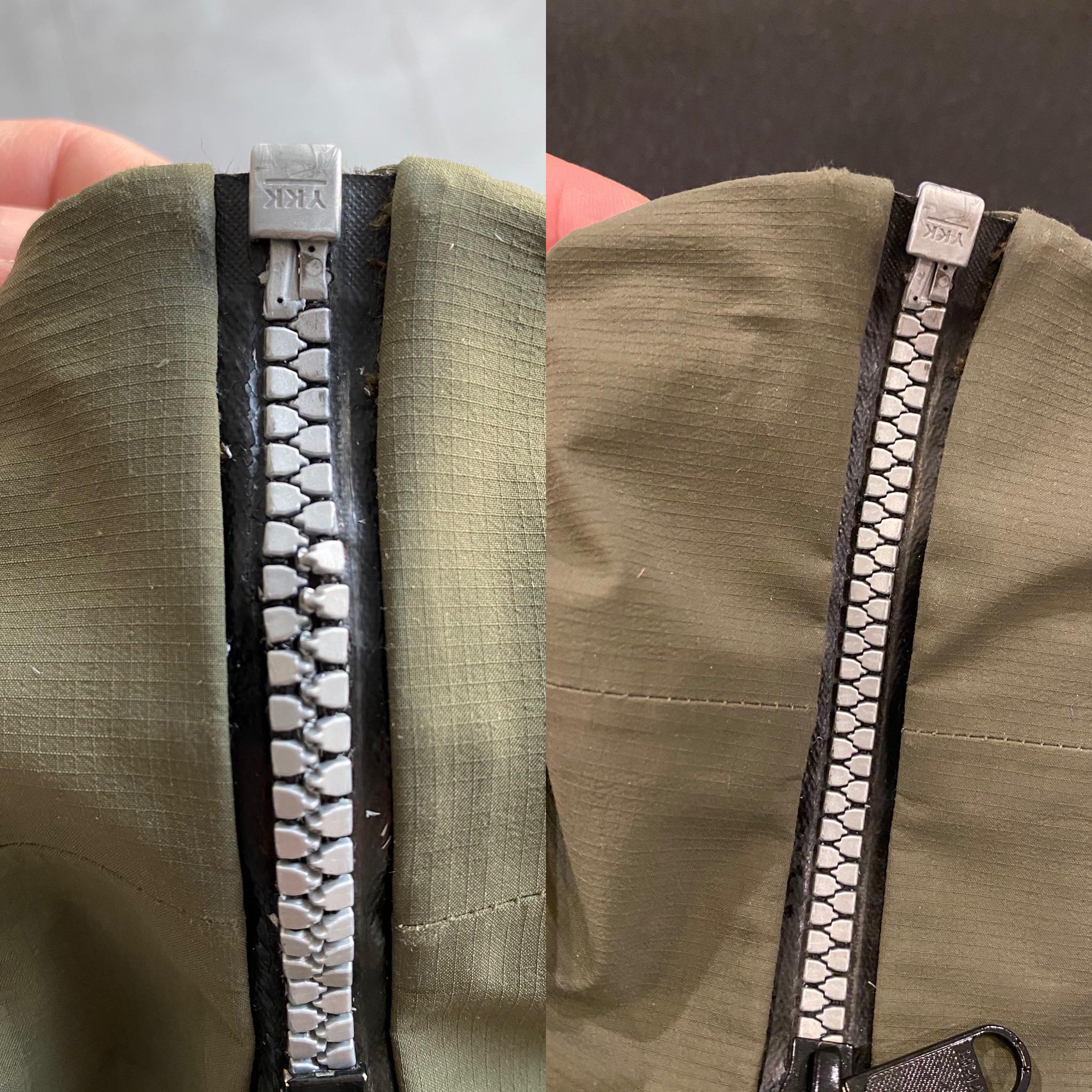 Fixed a goretex jacket zipper by changing the slider r/fixit
