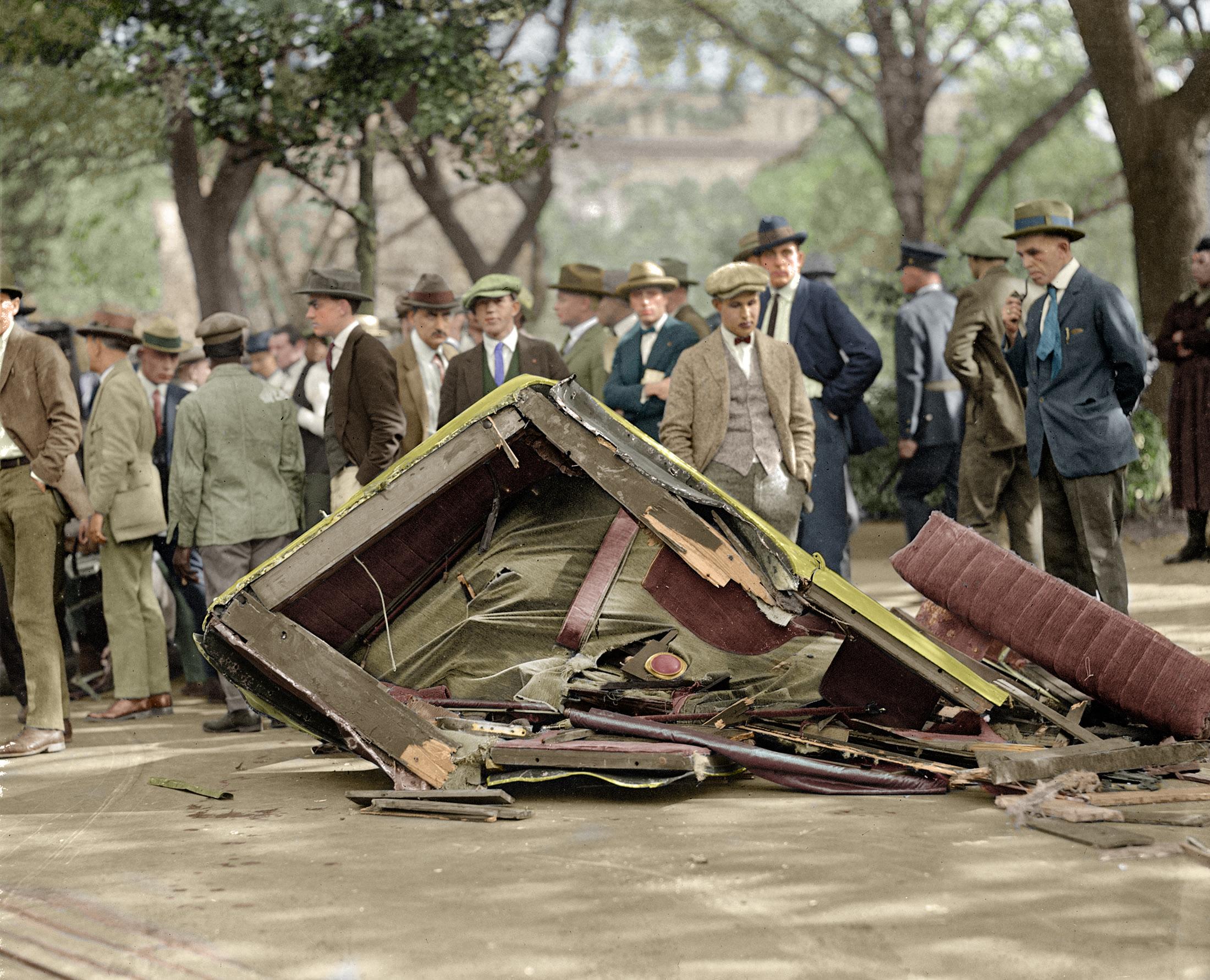 Assistant Postmaster General John Bartlett's car in Washington after an