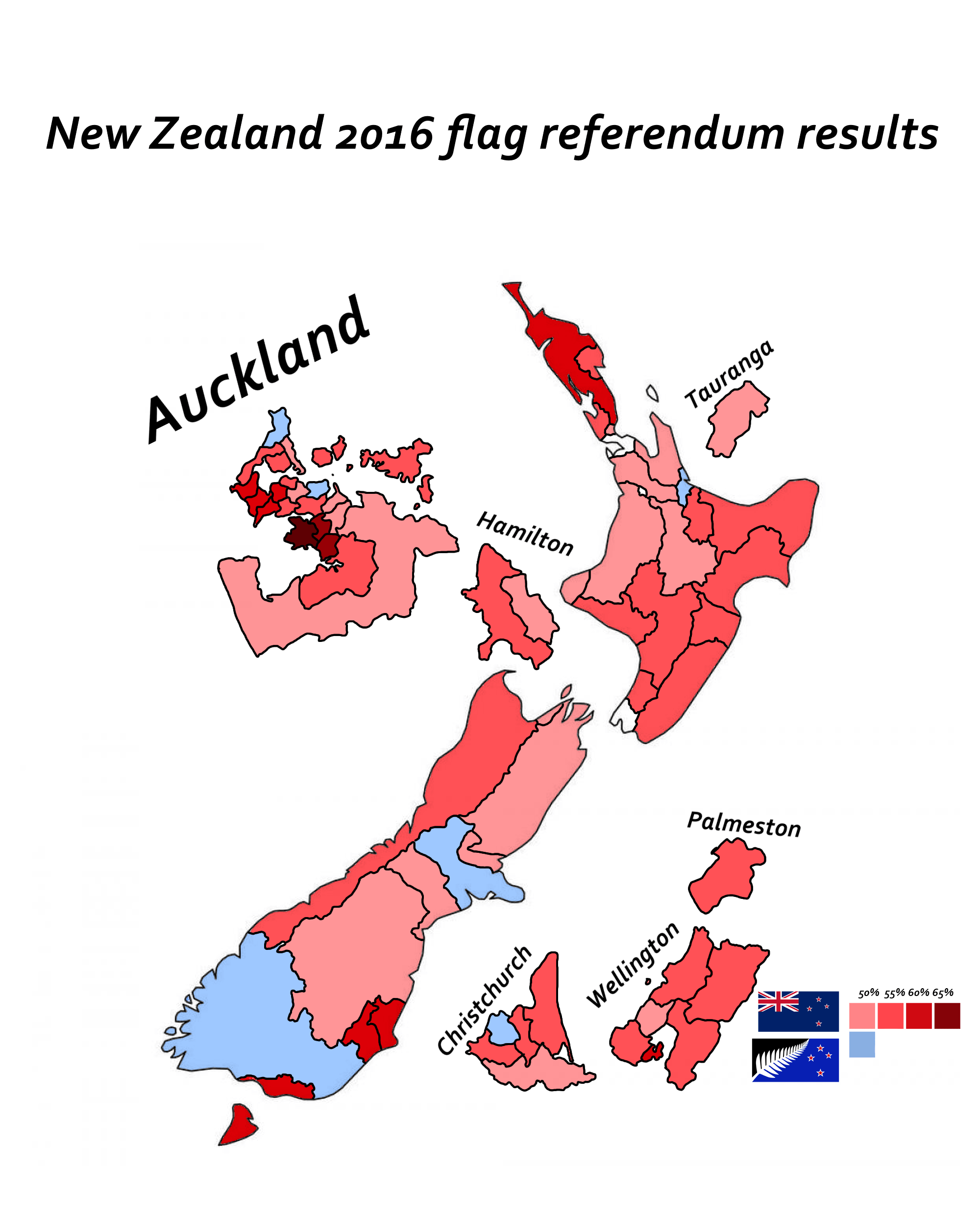 New Zealand 2016 Flag referendum results r/MapPorn