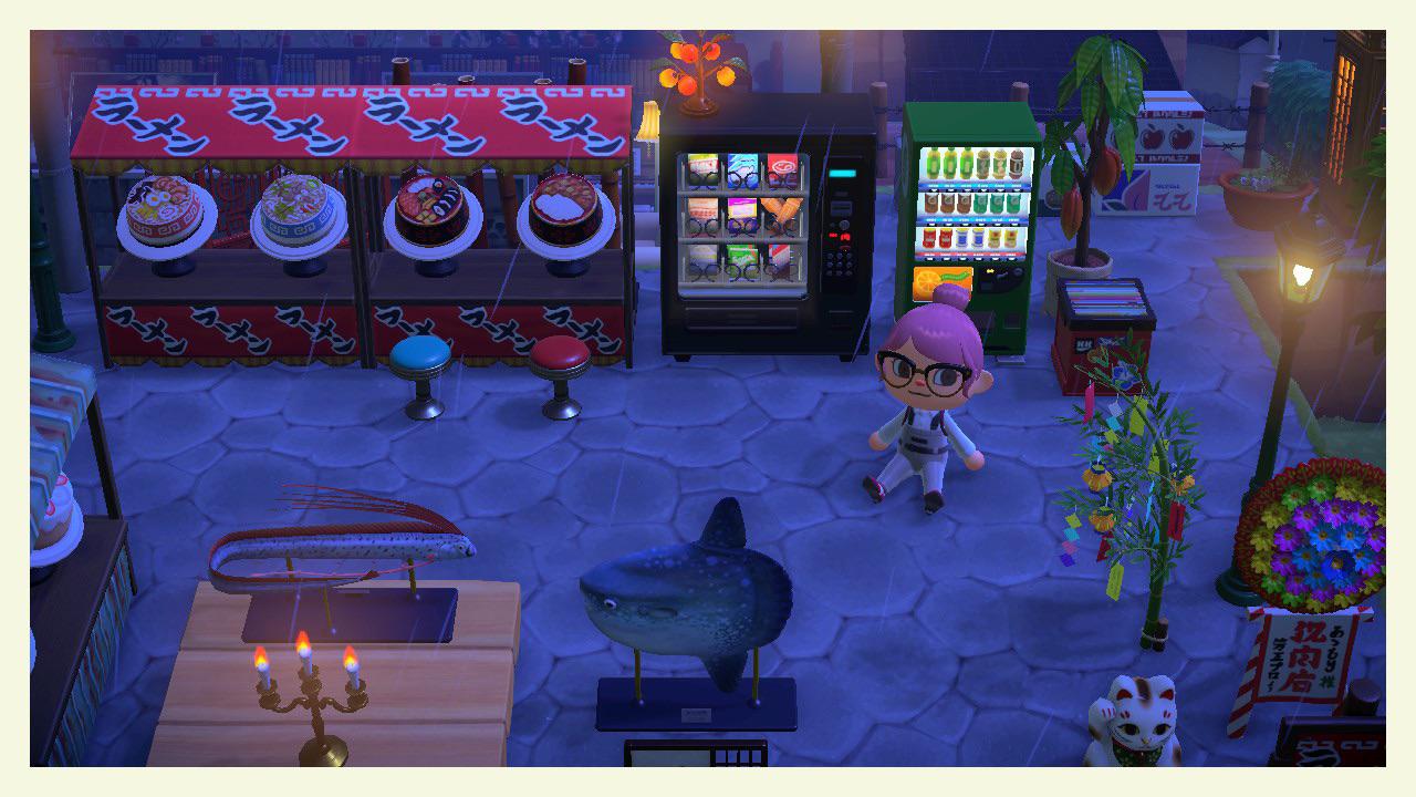 The other side of my outdoor dining area ig acnh_haey r