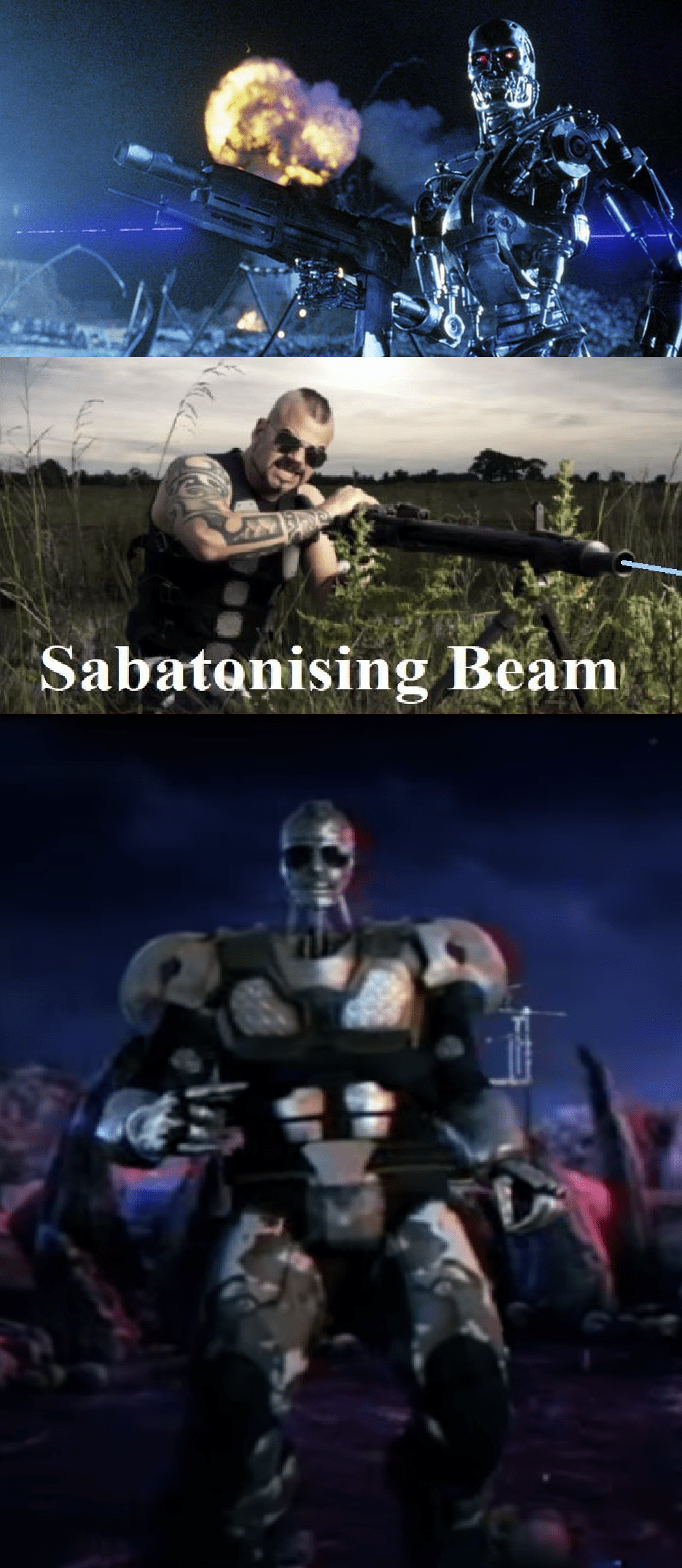 He turned himself into a Metal Machine sabaton