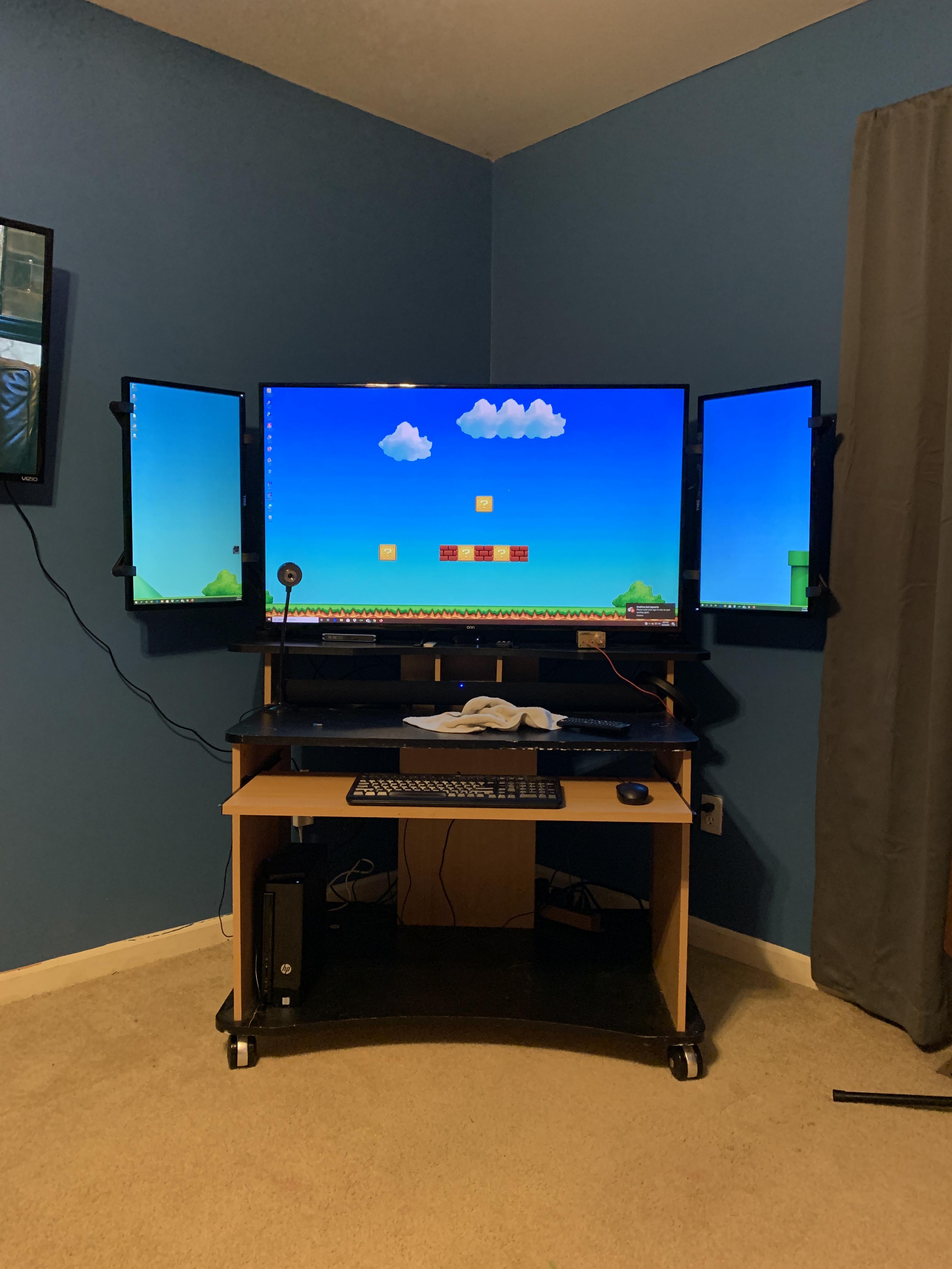 When your center monitor is a 50” 4K, lol computer