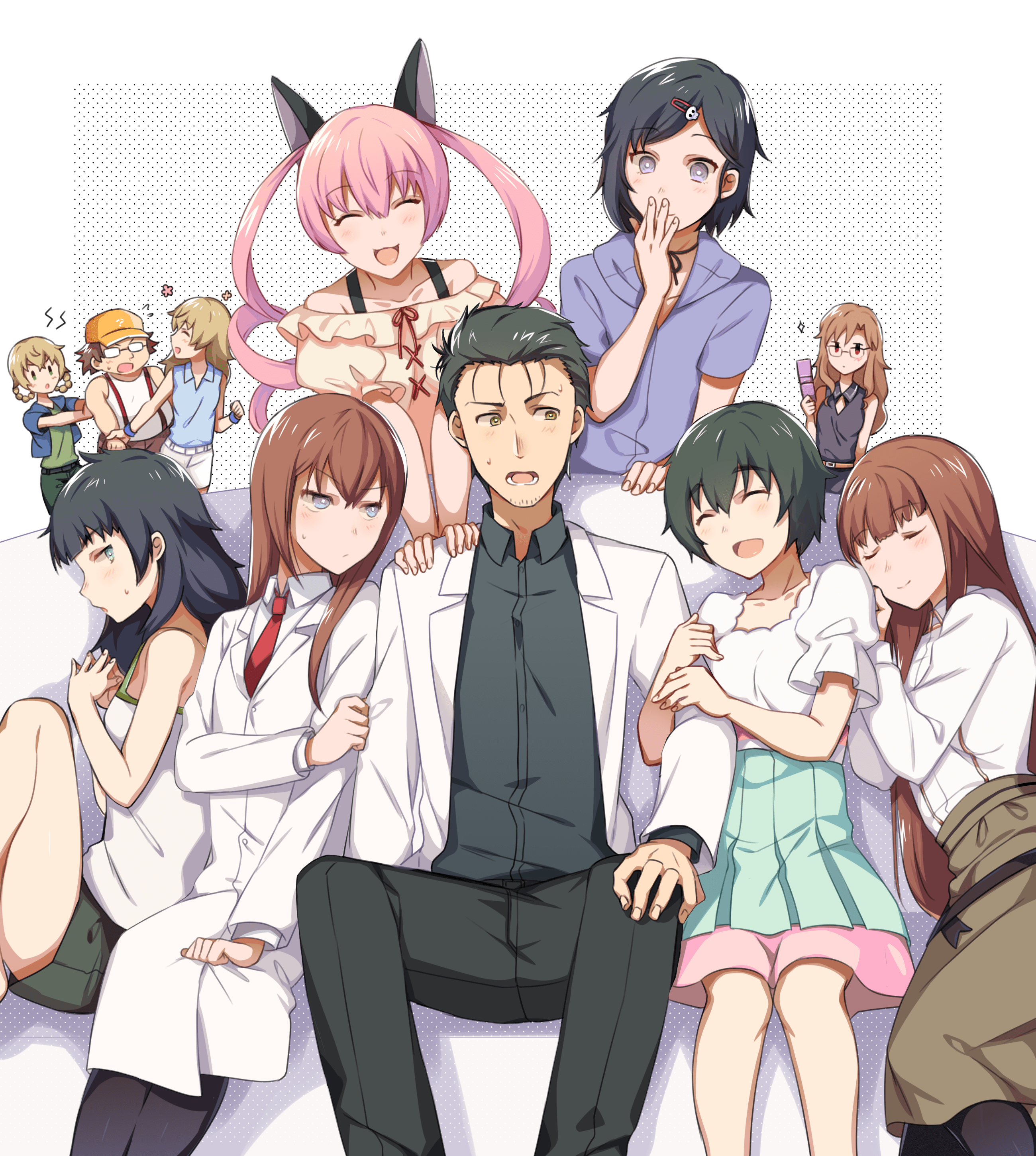 Steins;Gate 0 Group Photo steinsgate