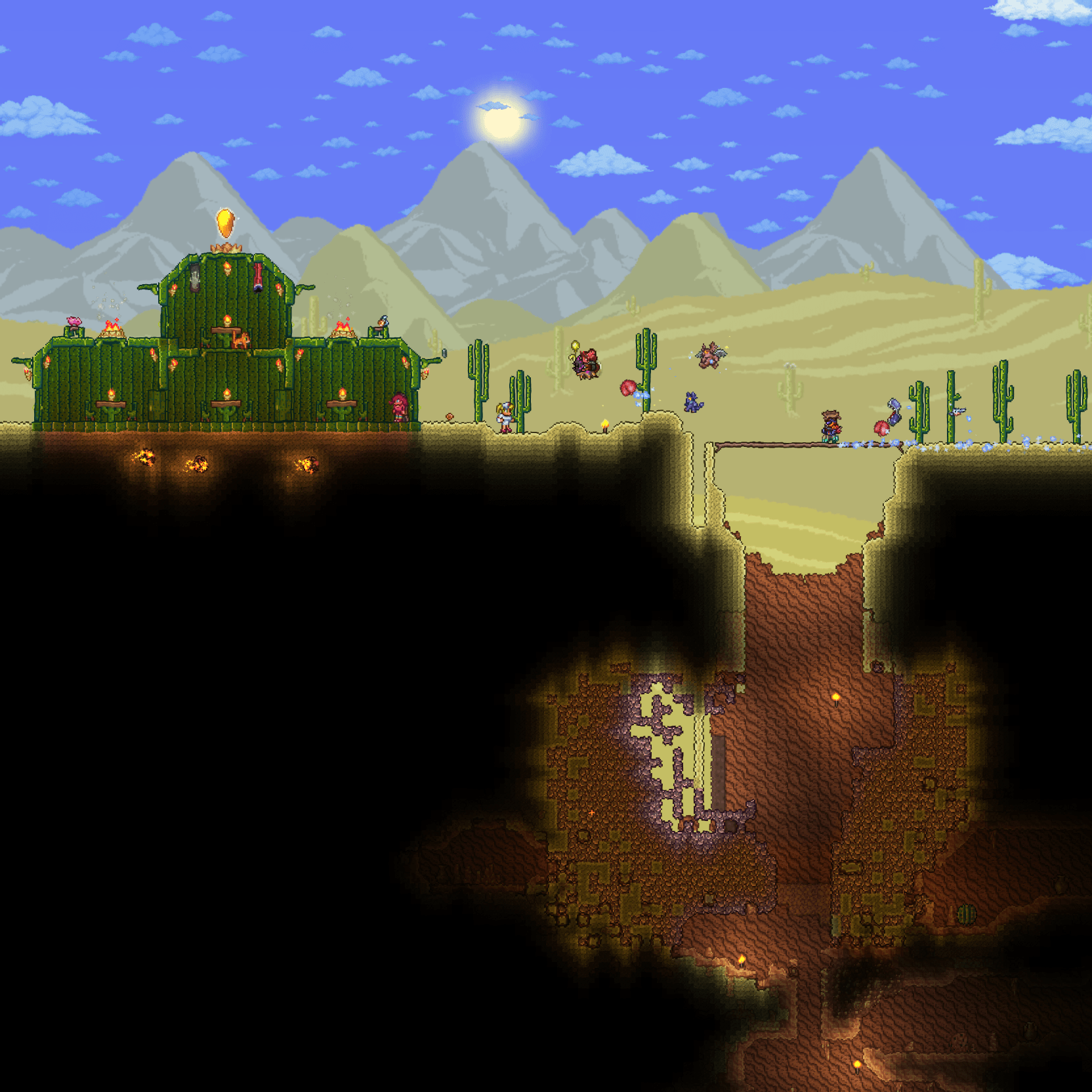 Meteor fell right by desert base. Should've had chests. r/Terraria