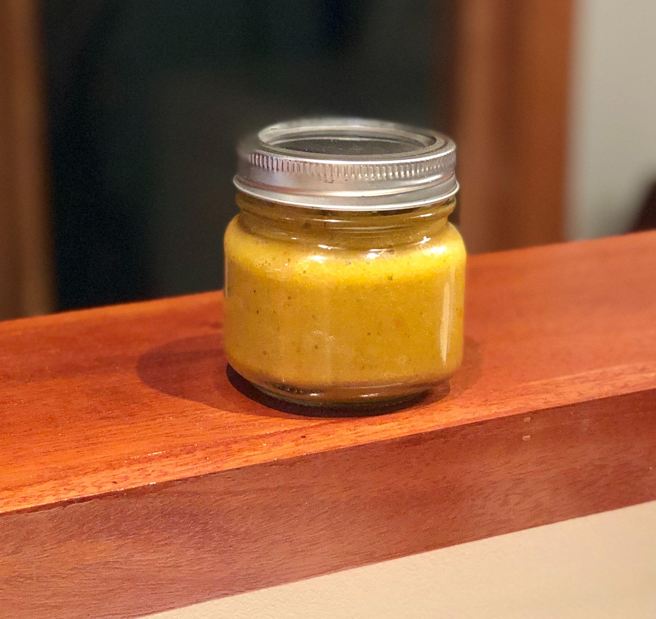 Made a tangy hot sauce with my fermented pineapple from a tepache brew