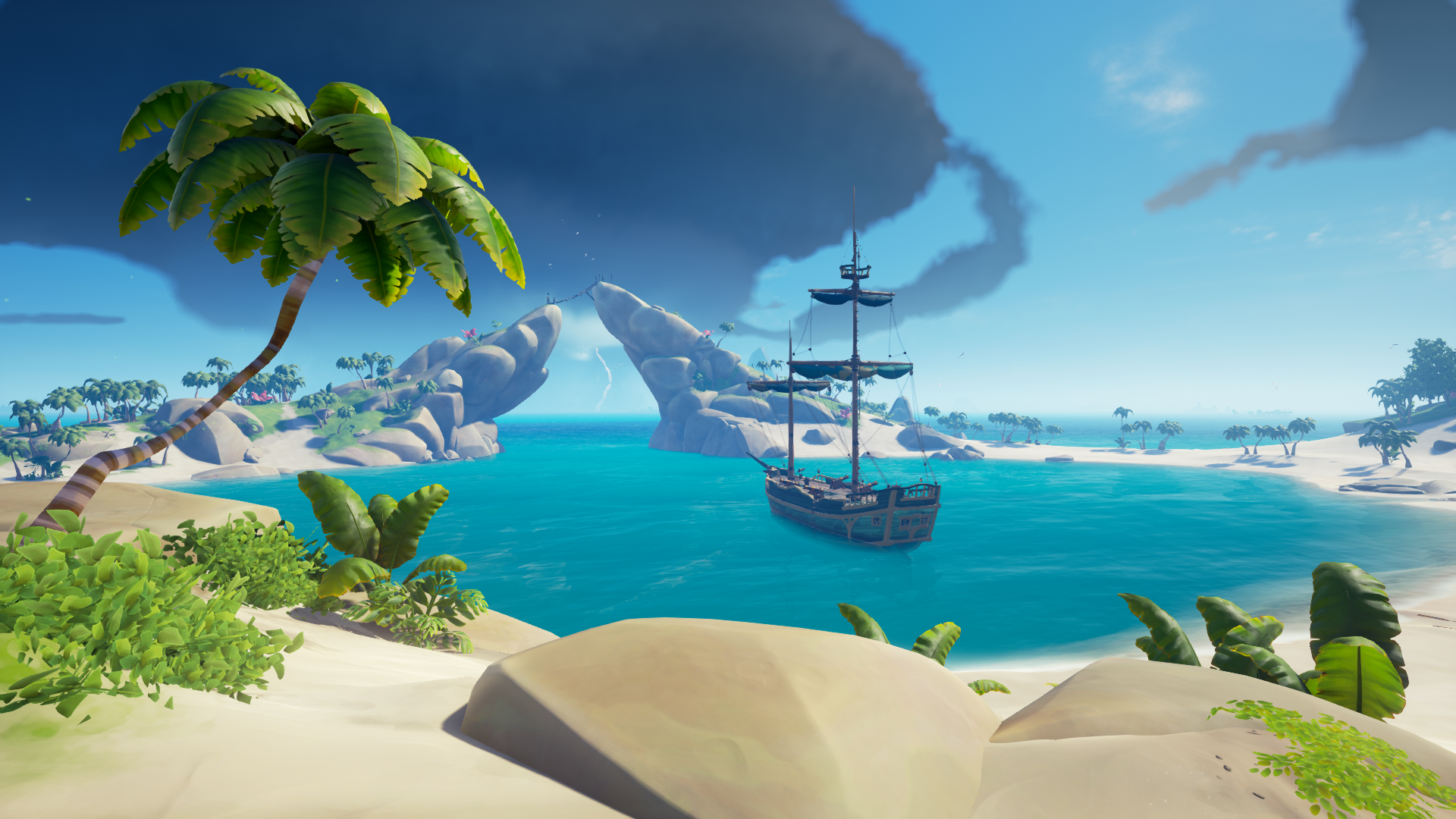 Just another beautiful day on sea of thieves, got a sick lightning bolt shot! r/Seaofthieves