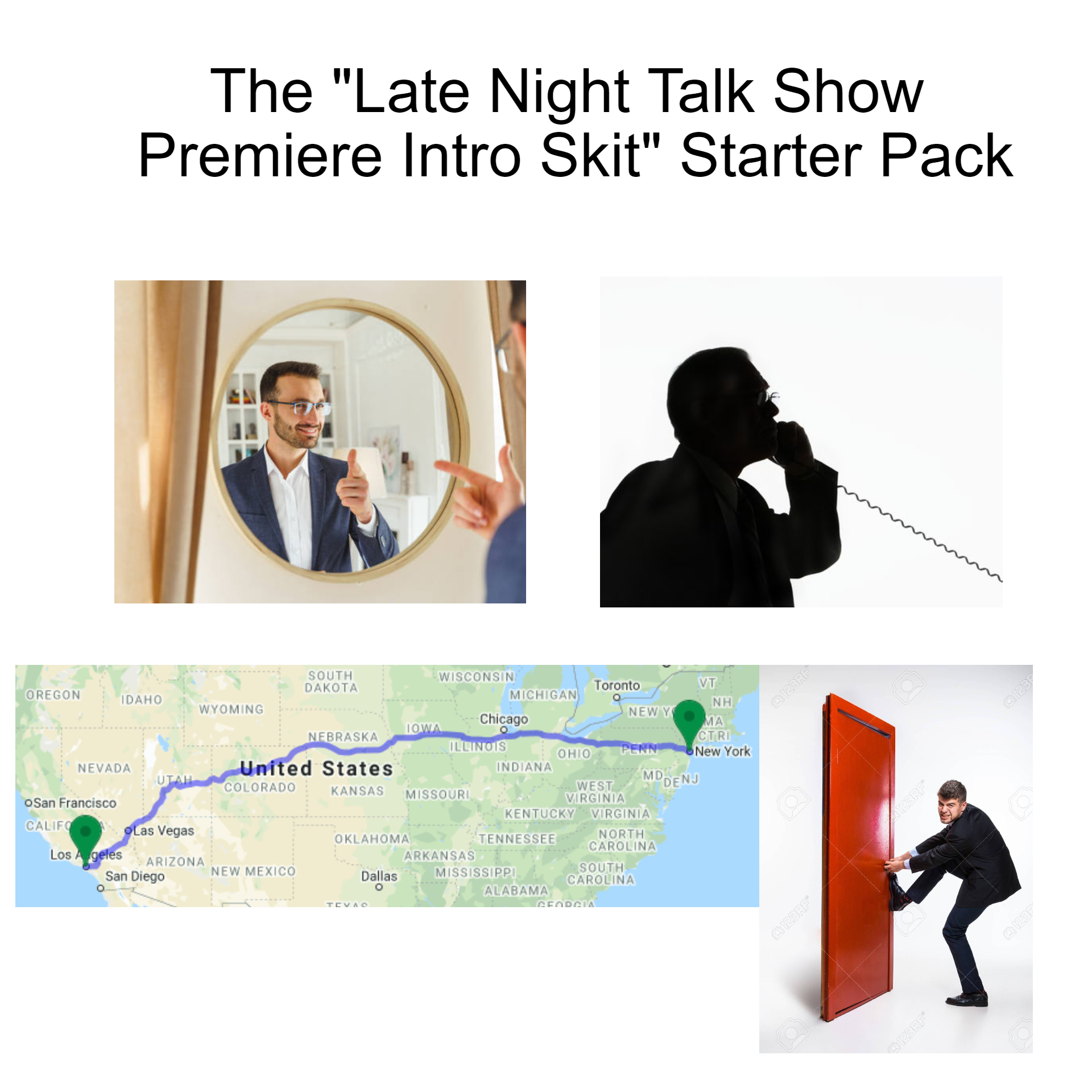 The "Late Night Talk Show Premiere Intro Skit" Starter Pack r
