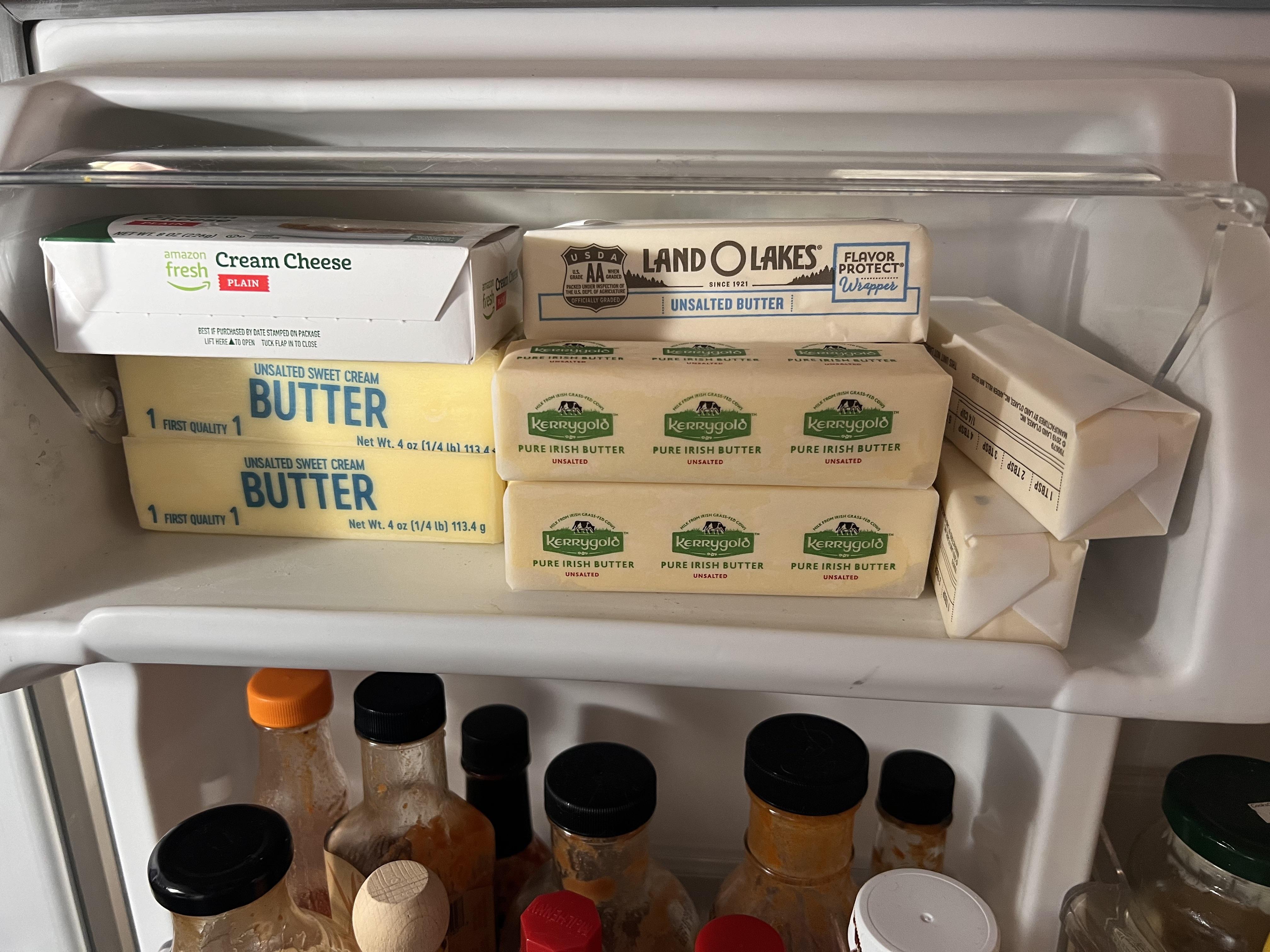 Tell me you like to bake, without telling me you like to bake. 13 sticks of butter, 3 different