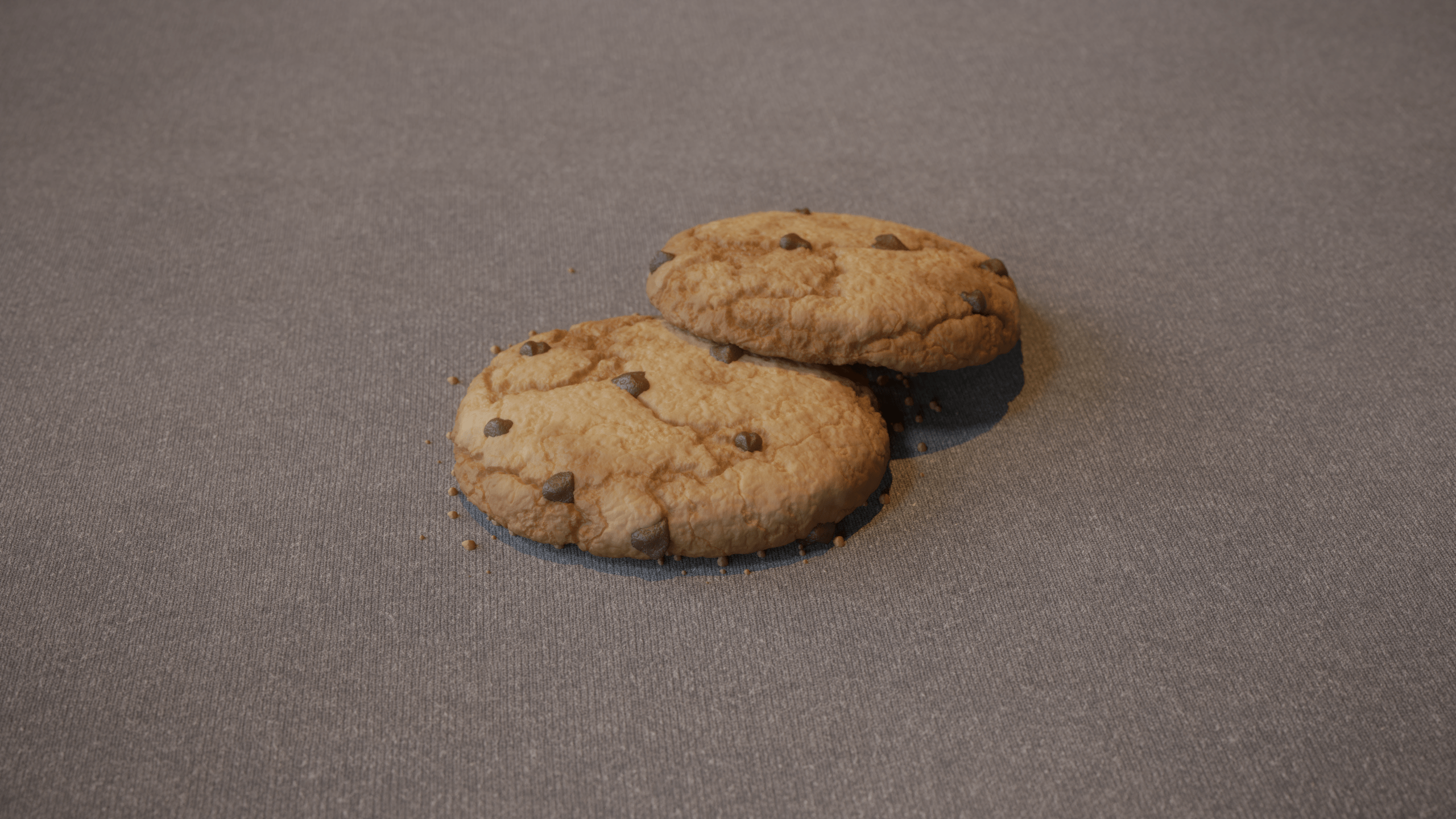Procedural textured chocolate chip cookie r/blender