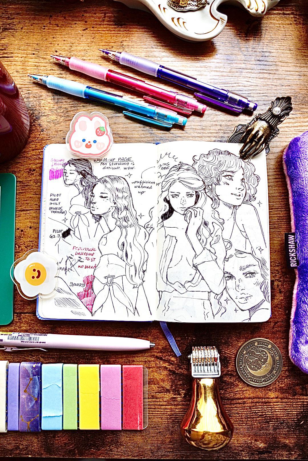 99 of my time is spent figuring out which pens bleed through plain