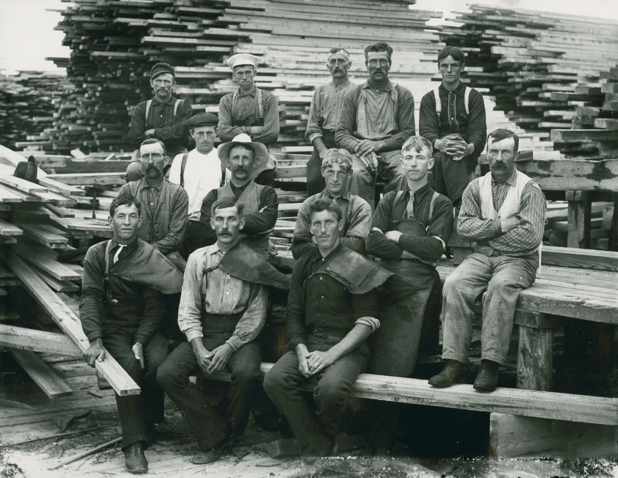 Sawmill crew, Nova Scotia 1900. r/dragonutopia