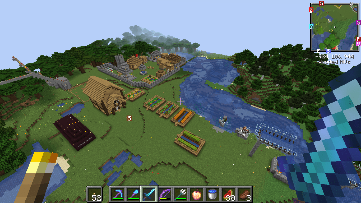 Survival World Update(Expanded Village, added Iron Golem Farm) Any