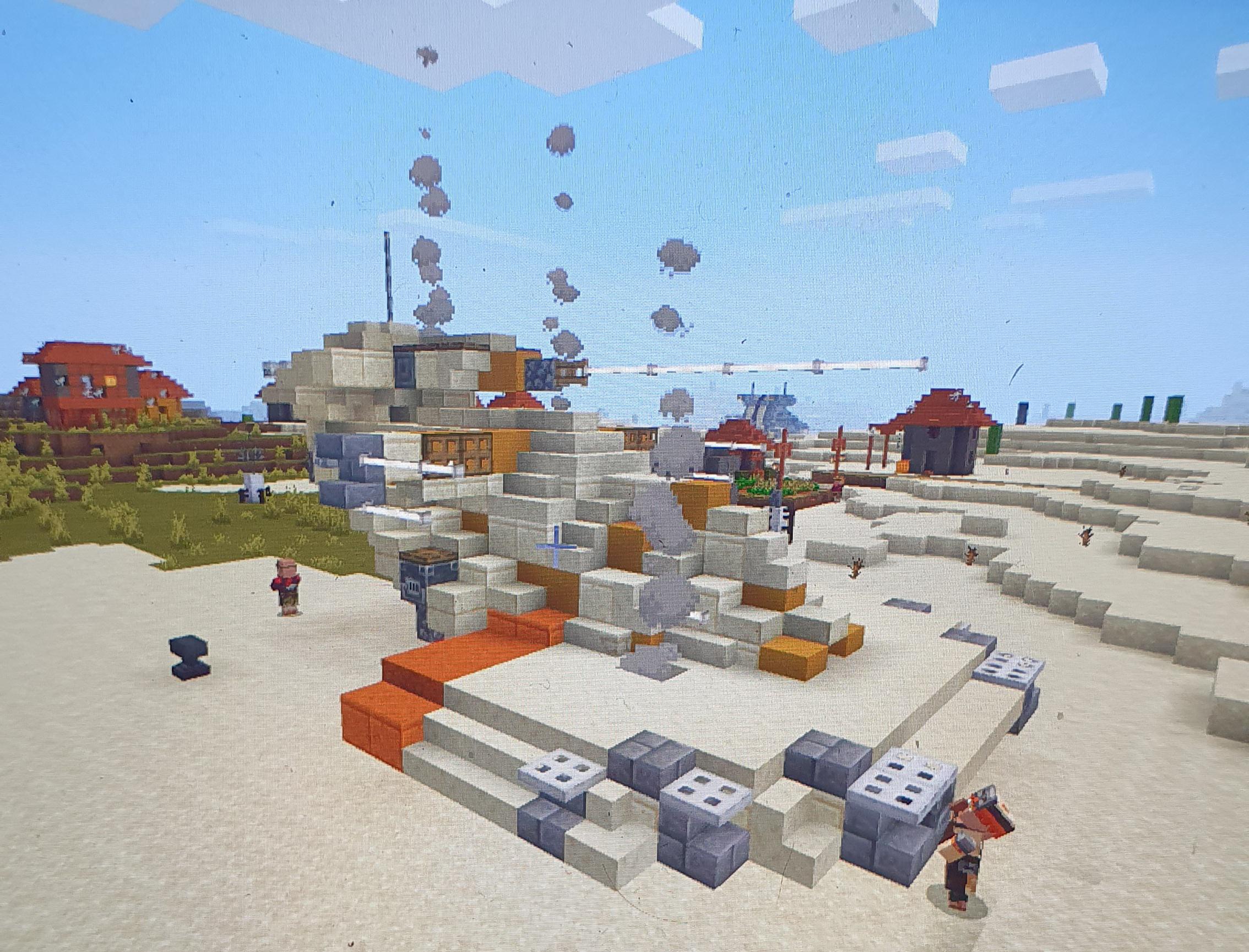 I made my villagers repair my AAT r/Minecraft